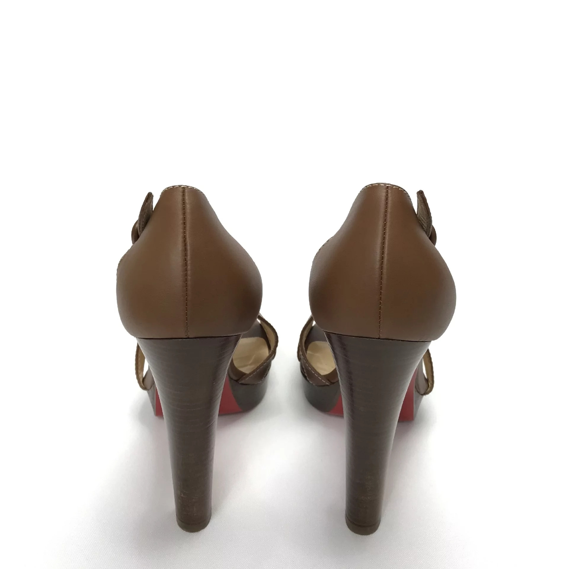 Sandália Christian Louboutin Couro Marrom