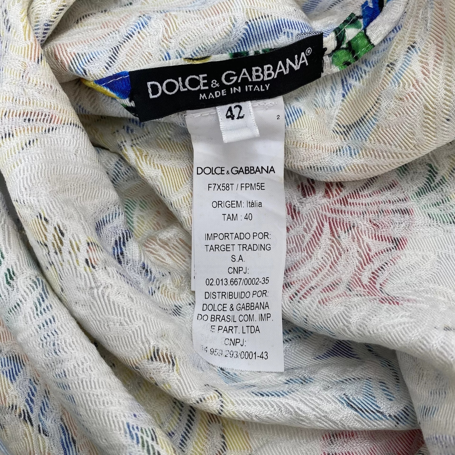 Blusa Dolce & Gabbana Estampa Majolica