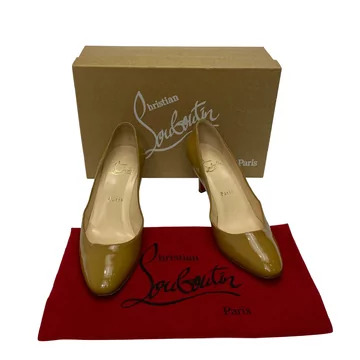 Scarpin Christian Louboutin Nude Verniz
