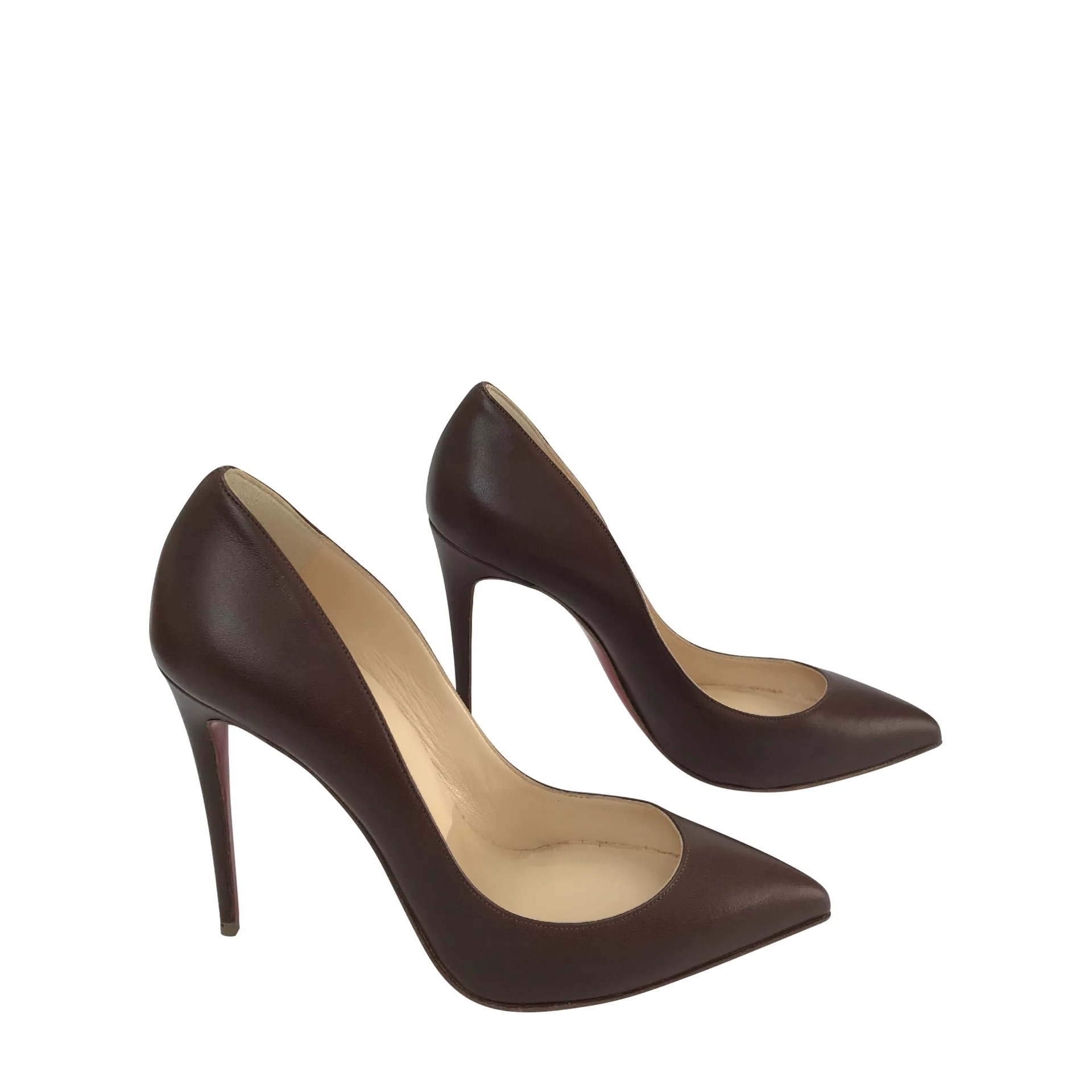 Scarpin Christian Louboutin Couro Marrom