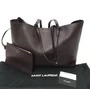 Bolsa Saint Laurent Tote Shopping Couro Marrom