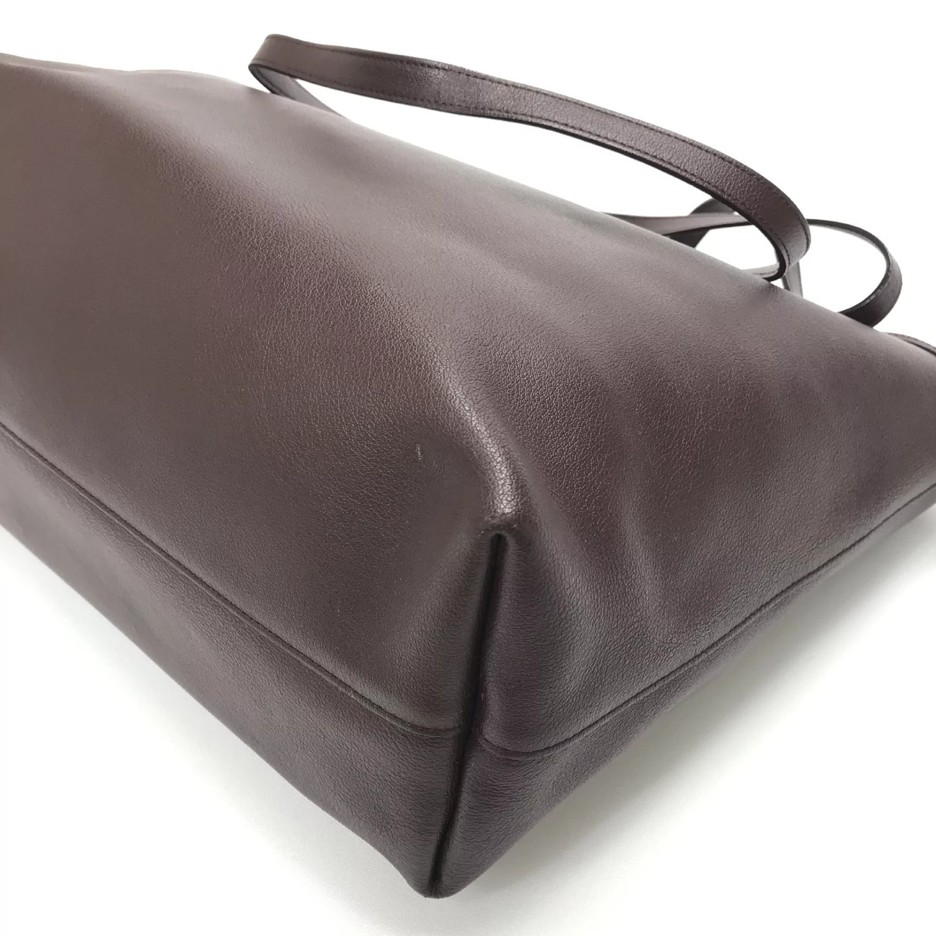 Bolsa Saint Laurent Tote Shopping Couro Marrom