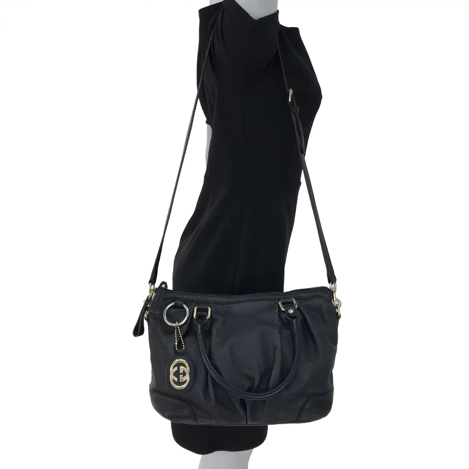 Bolsa Gucci Couro Preta