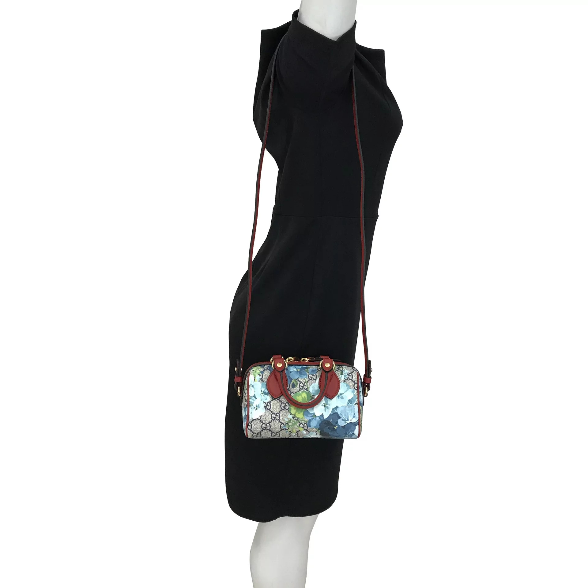 Bolsa Gucci Mini Boston GG Blooms Estampada