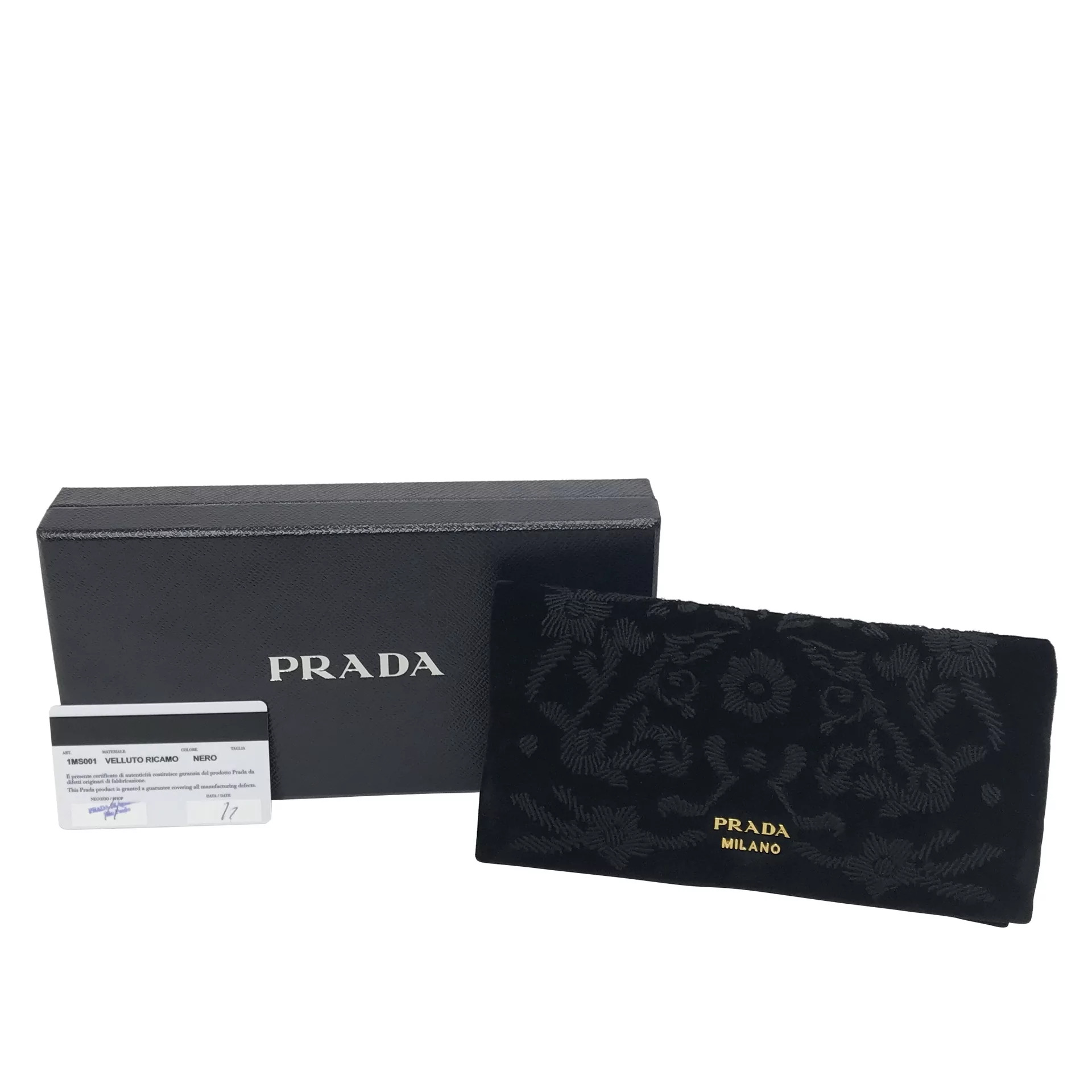 Clutch Prada Pouch Bag Veludo Preta 