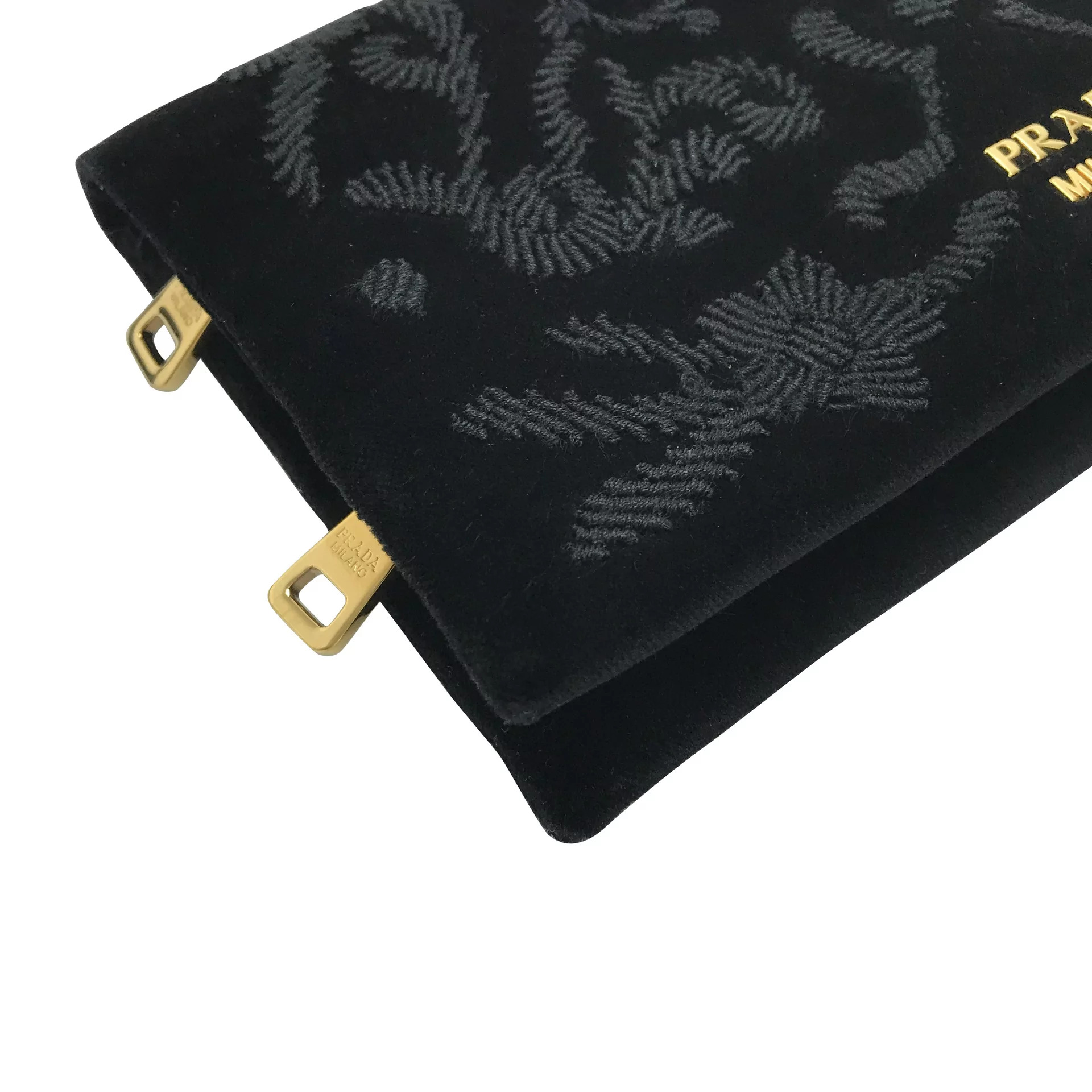 Clutch Prada Pouch Bag Veludo Preta 