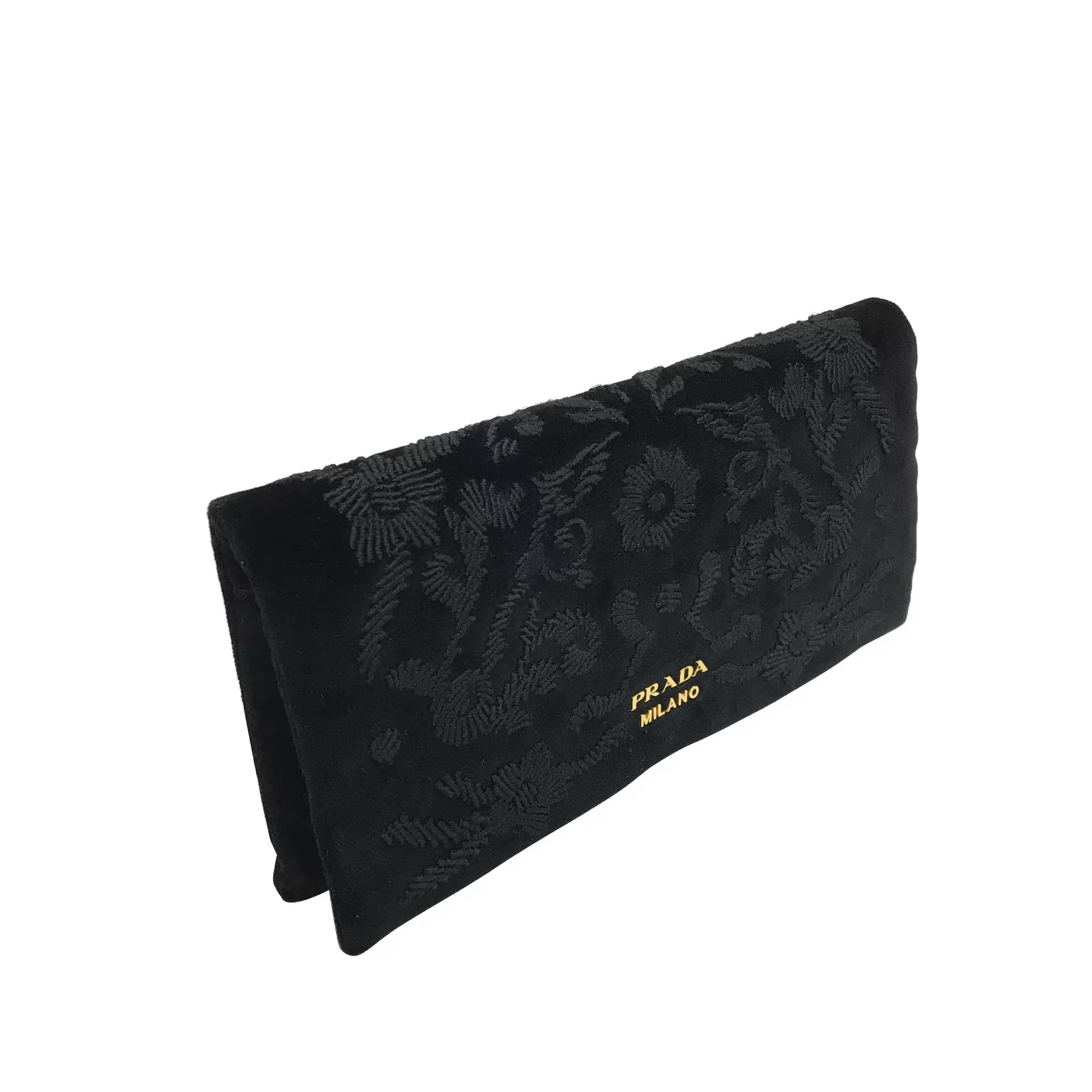 Clutch Prada Pouch Bag Veludo Preta 
