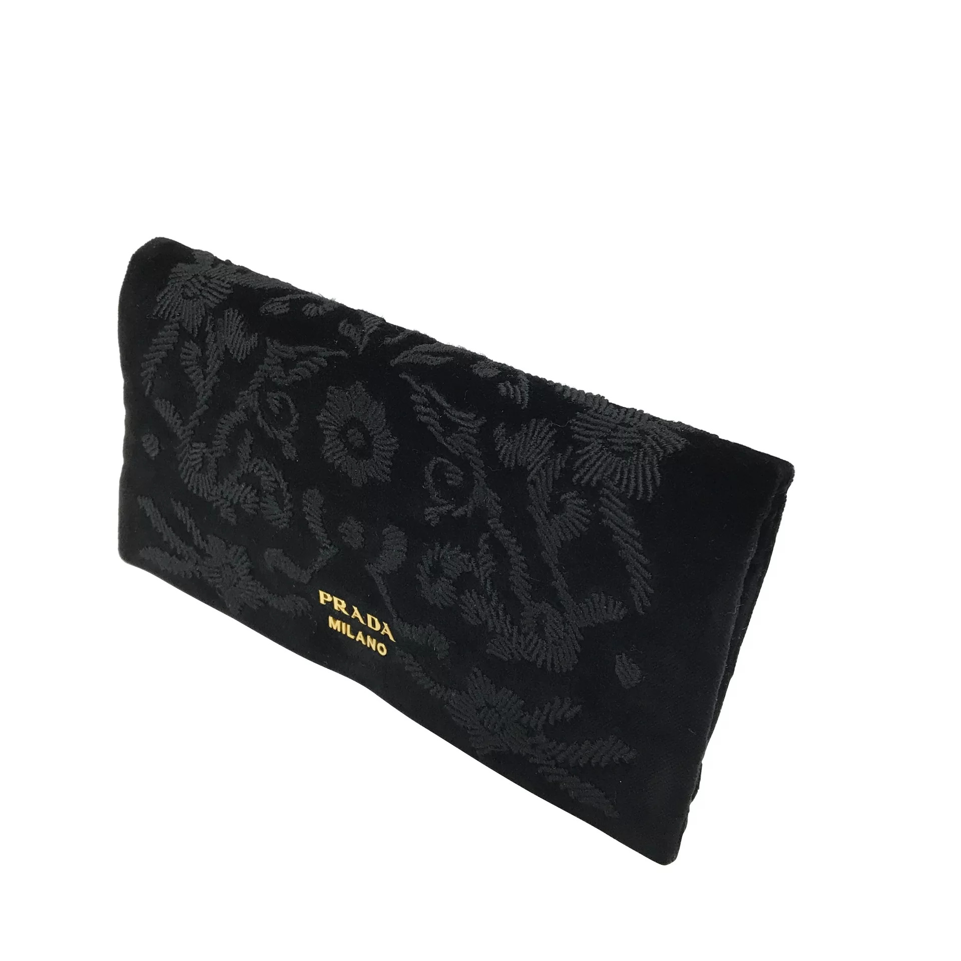 Clutch Prada Pouch Bag Veludo Preta 