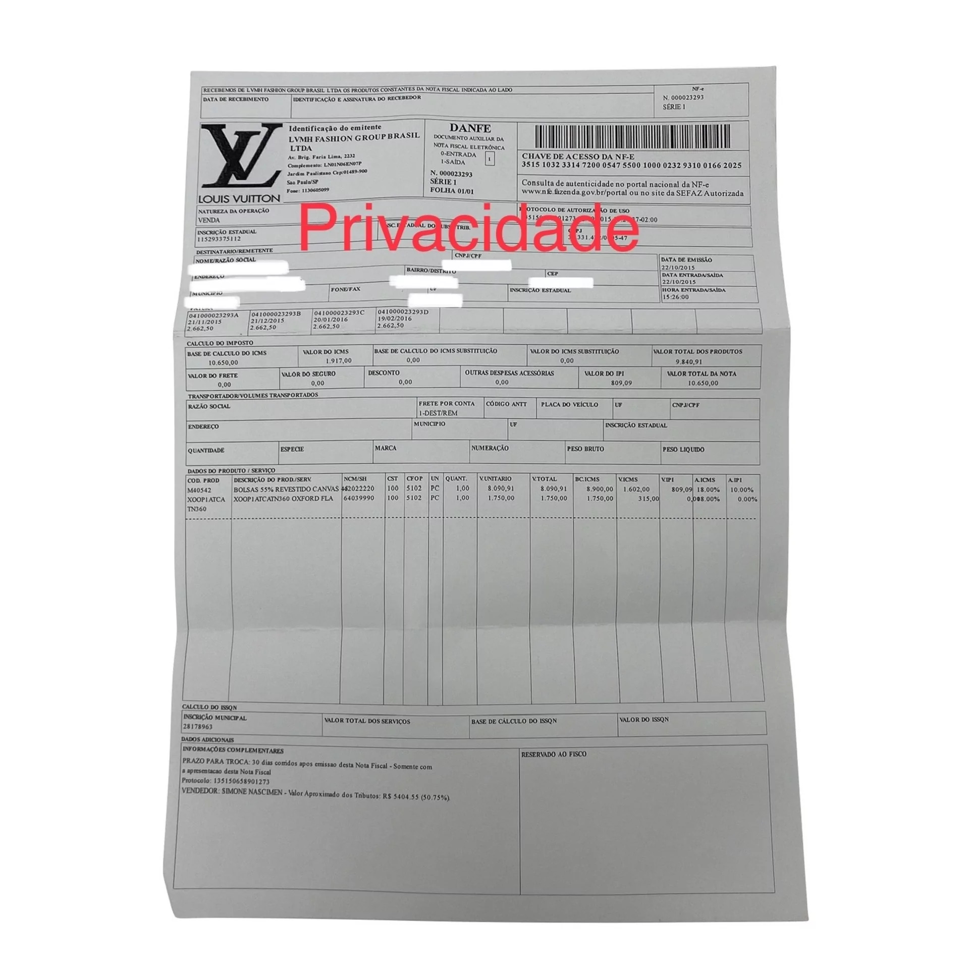 Bolsa Louis Vuitton Pallas Chain