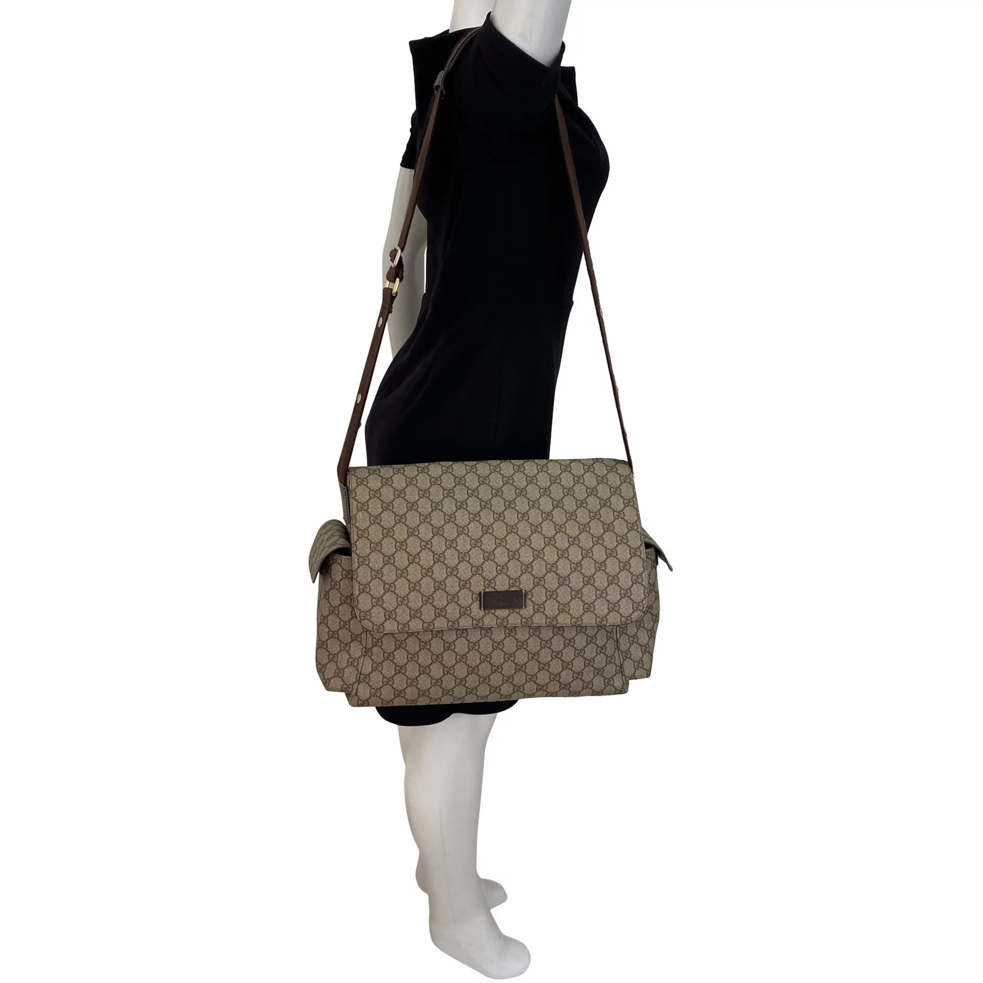 Bolsa Maternidade Gucci GG Plus Diaper Bag Guccissima