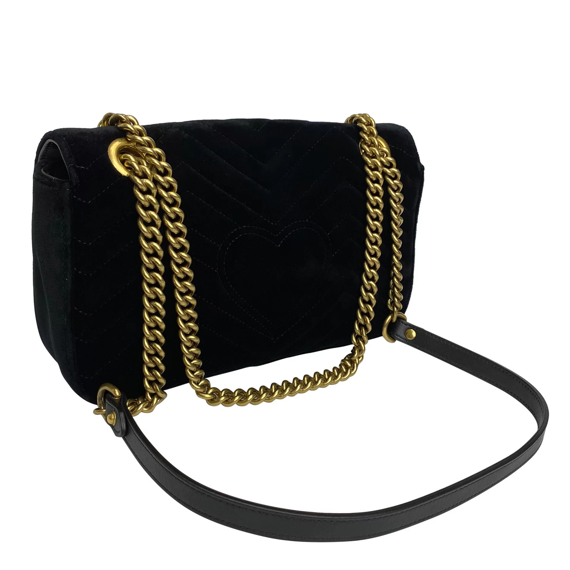 Bolsa Gucci GG Marmont Veludo Preta