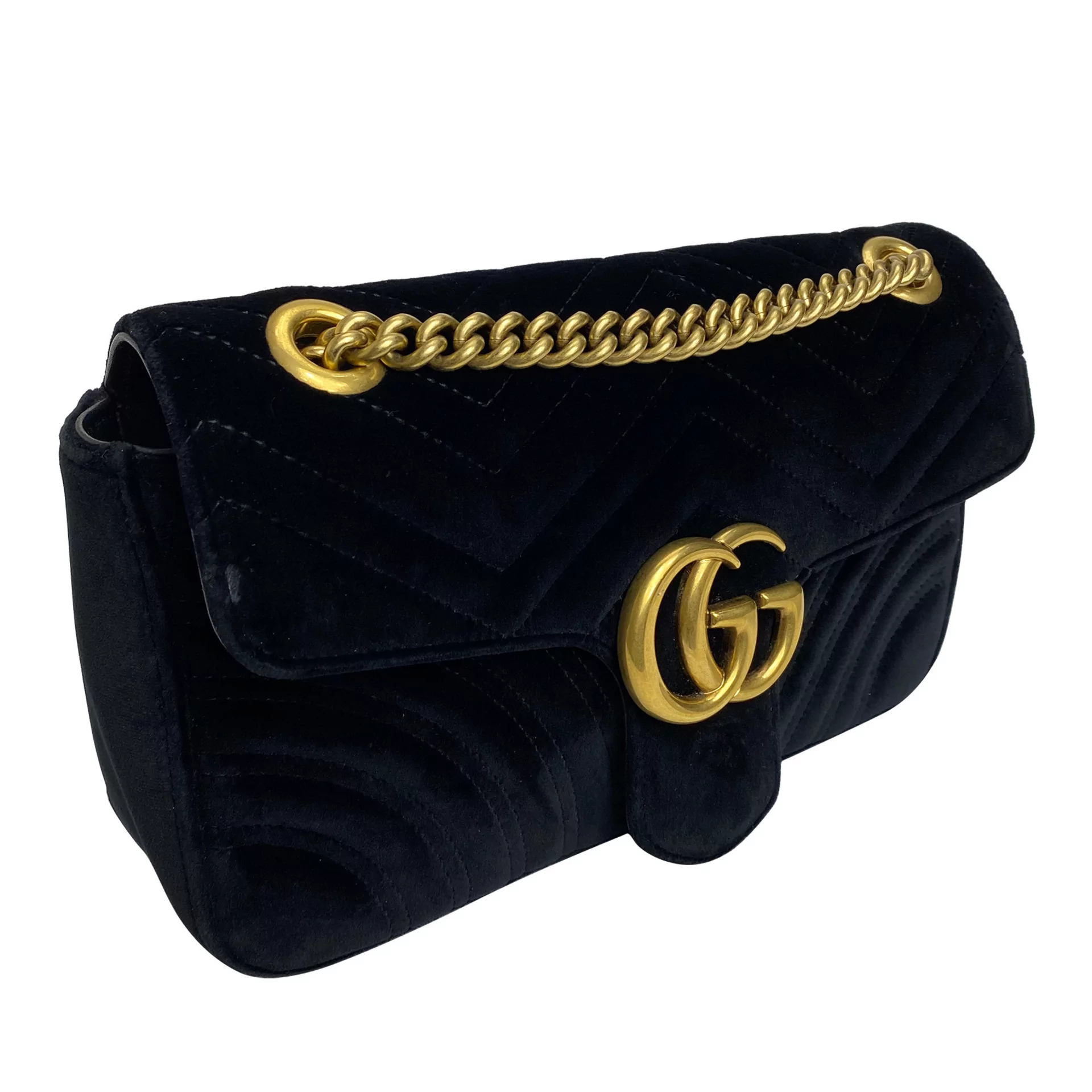 Bolsa Gucci GG Marmont Veludo Preta