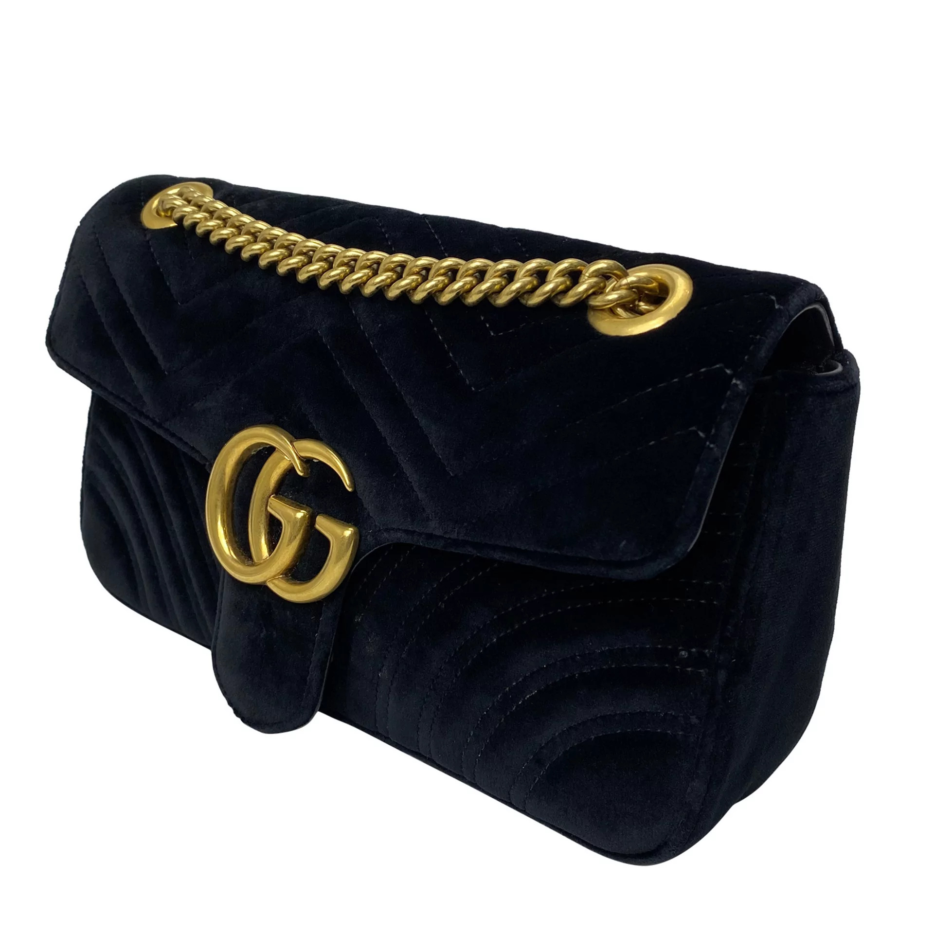 Bolsa Gucci GG Marmont Veludo Preta