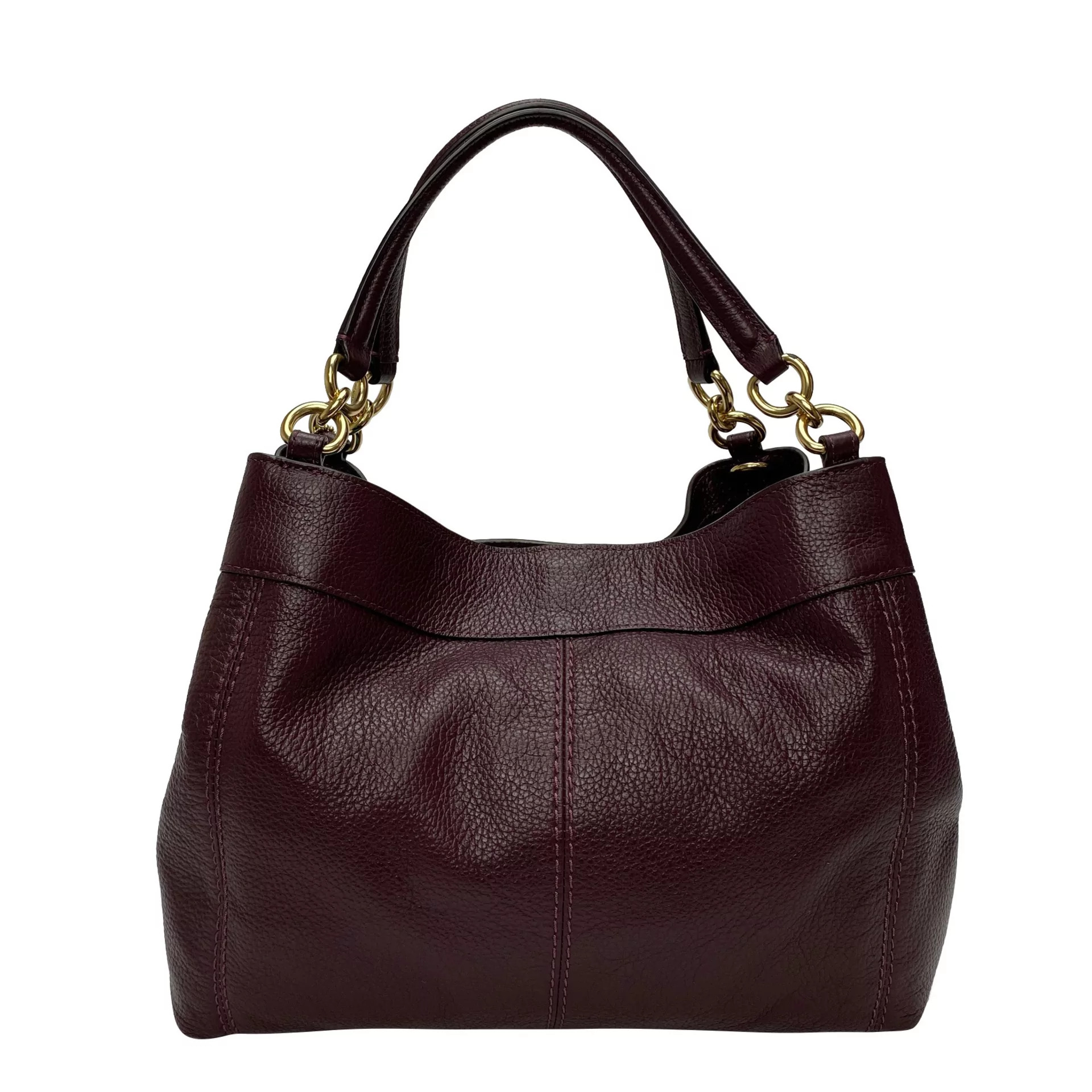 Bolsa Coach Couro Berinjela