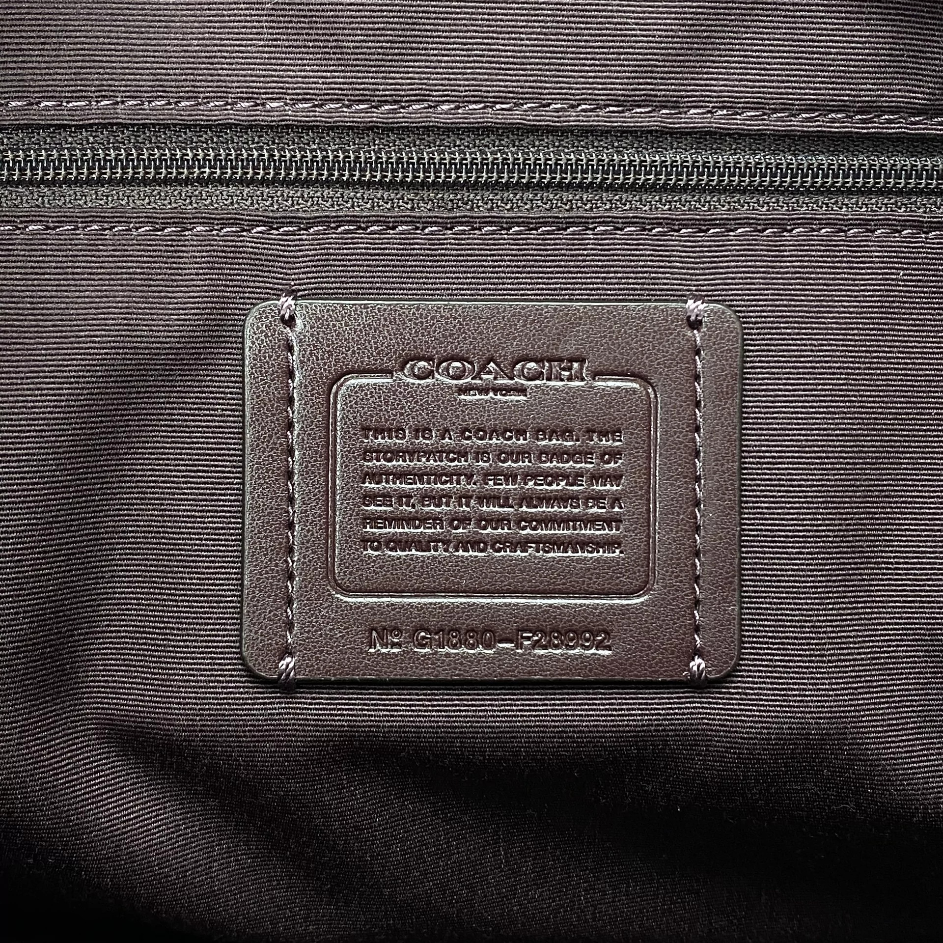 Bolsa Coach Couro Berinjela