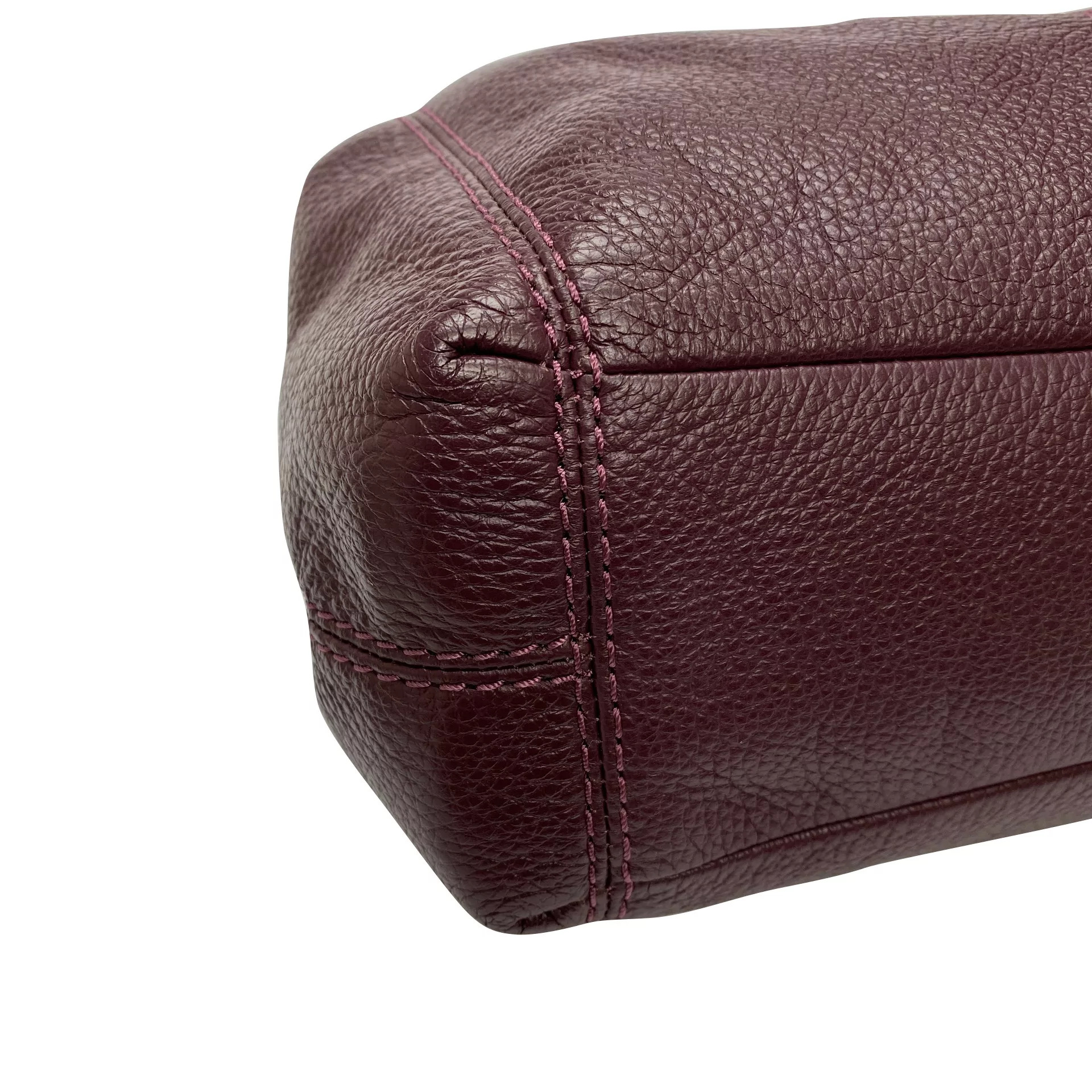 Bolsa Coach Couro Berinjela