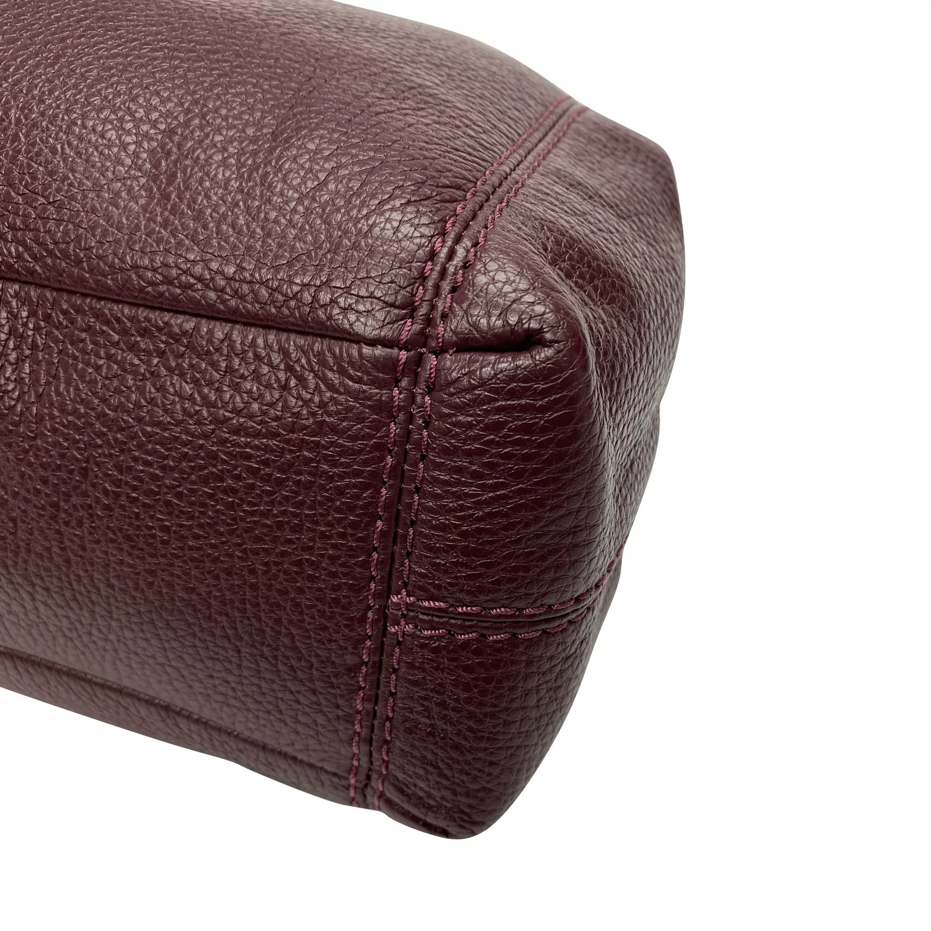 Bolsa Coach Couro Berinjela