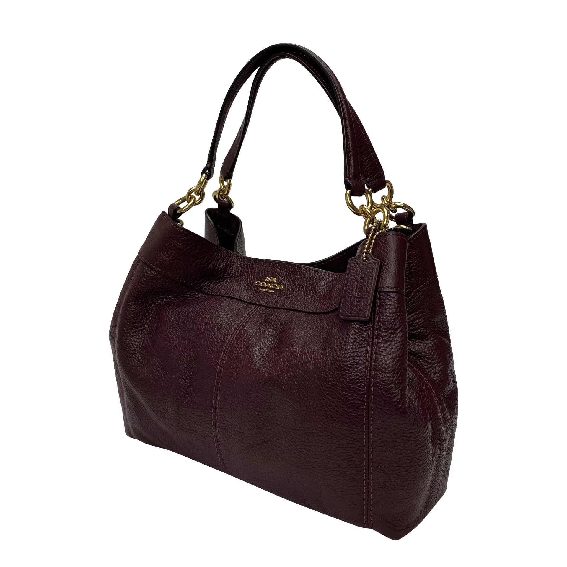 Bolsa Coach Couro Berinjela