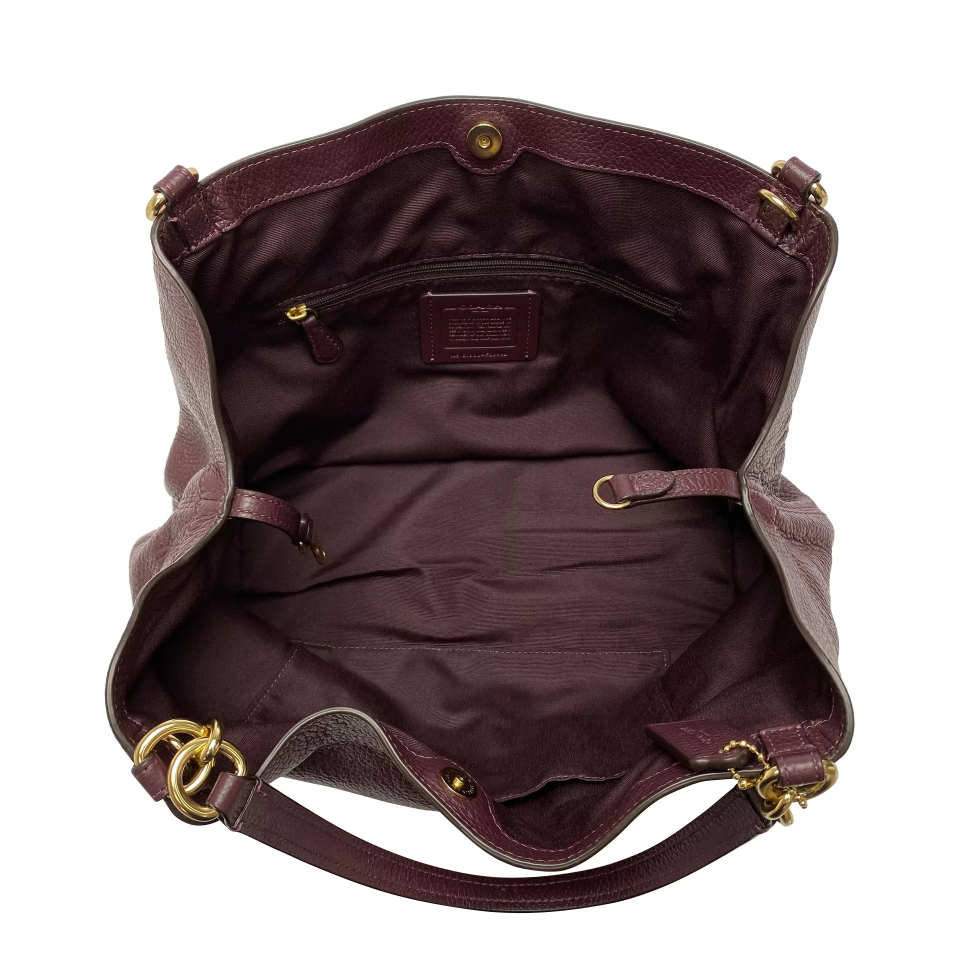 Bolsa Coach Couro Berinjela