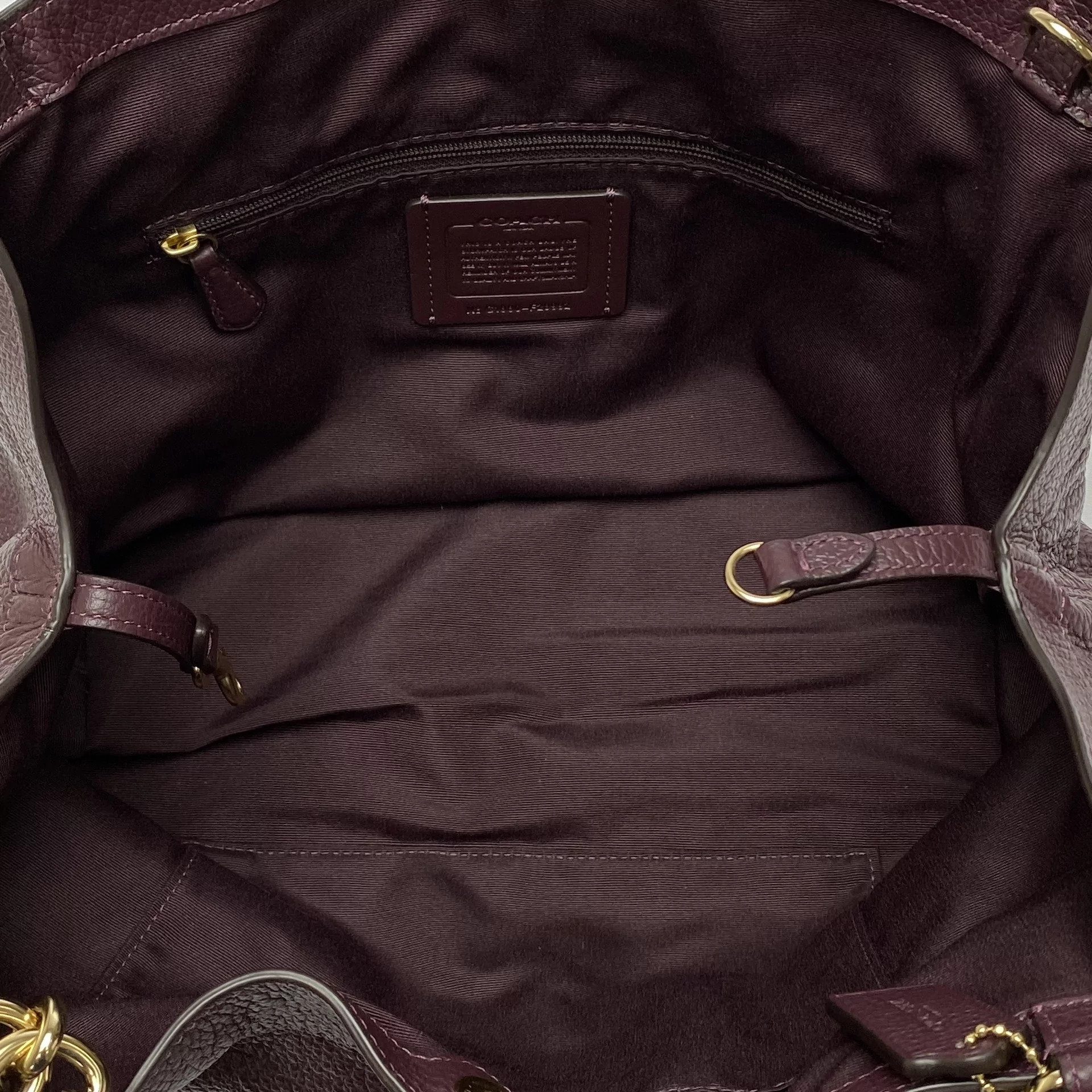 Bolsa Coach Couro Berinjela