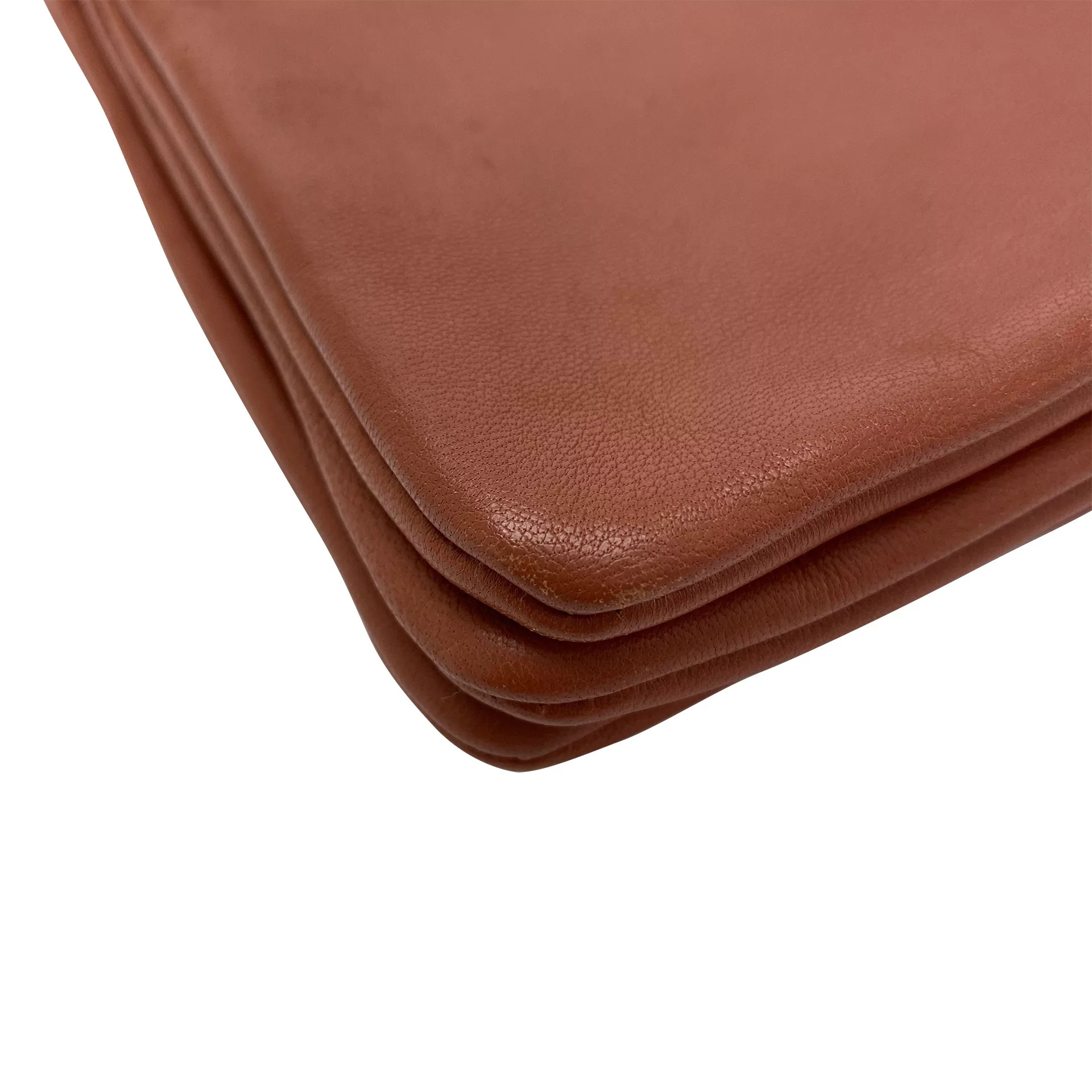 Bolsa Céline Trio Couro Caramelo e Botões Dourados