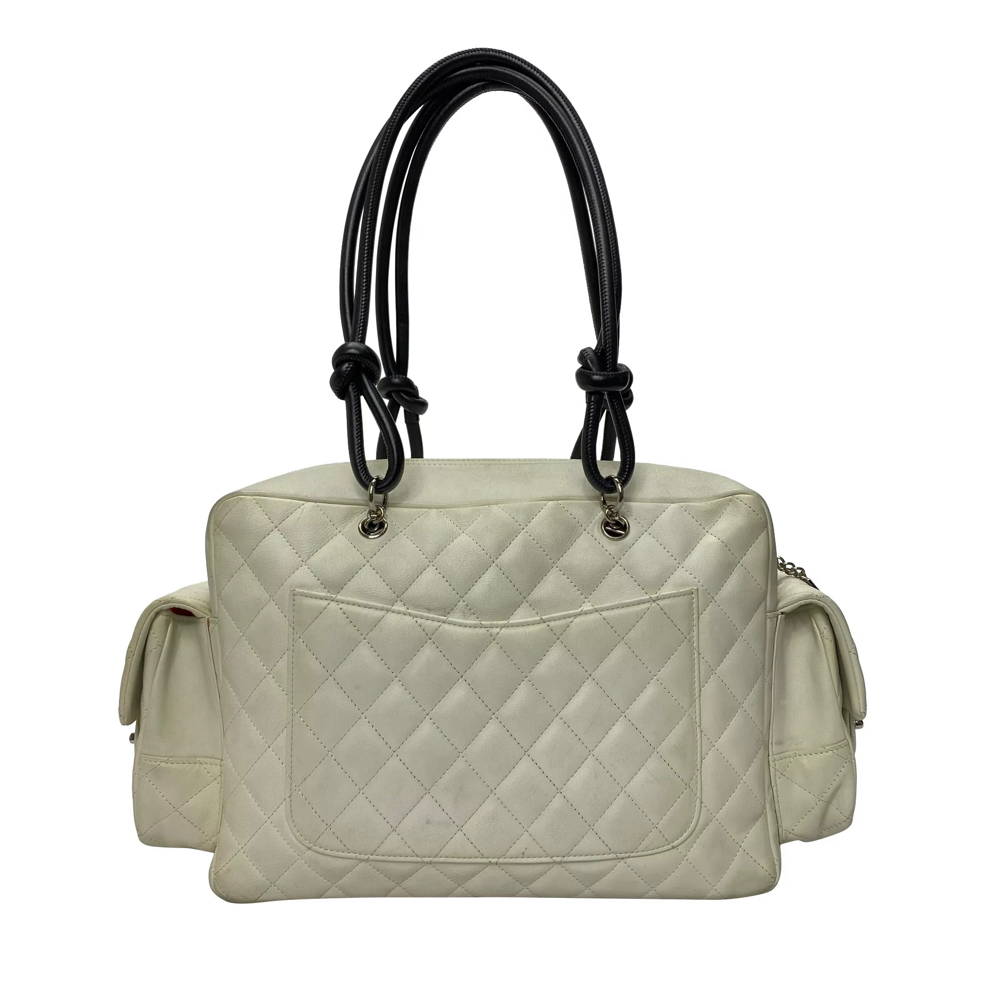 Bolsa Chanel Cambon Branca e Preta