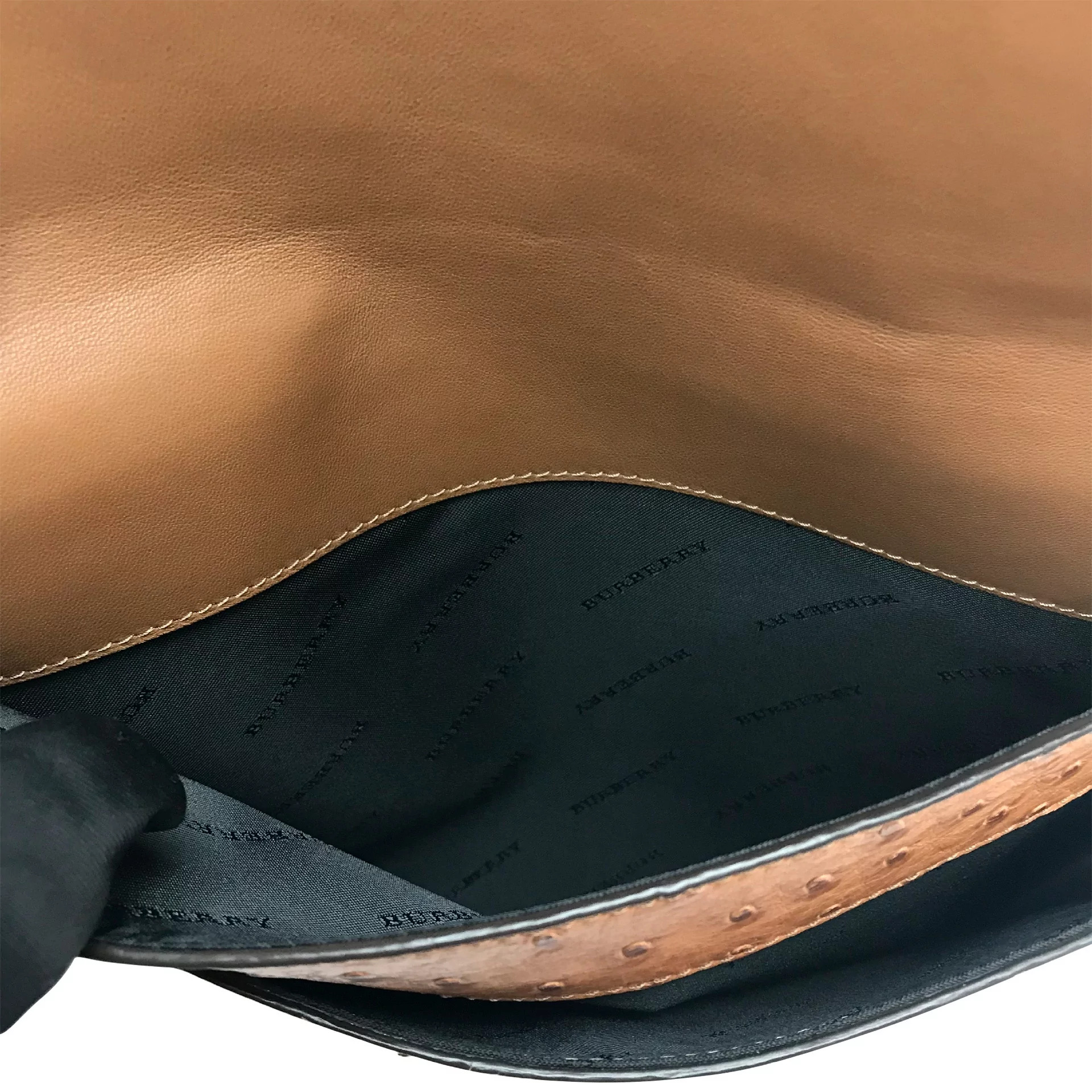 Porta-Ipad Burberry Couro de Avestruz