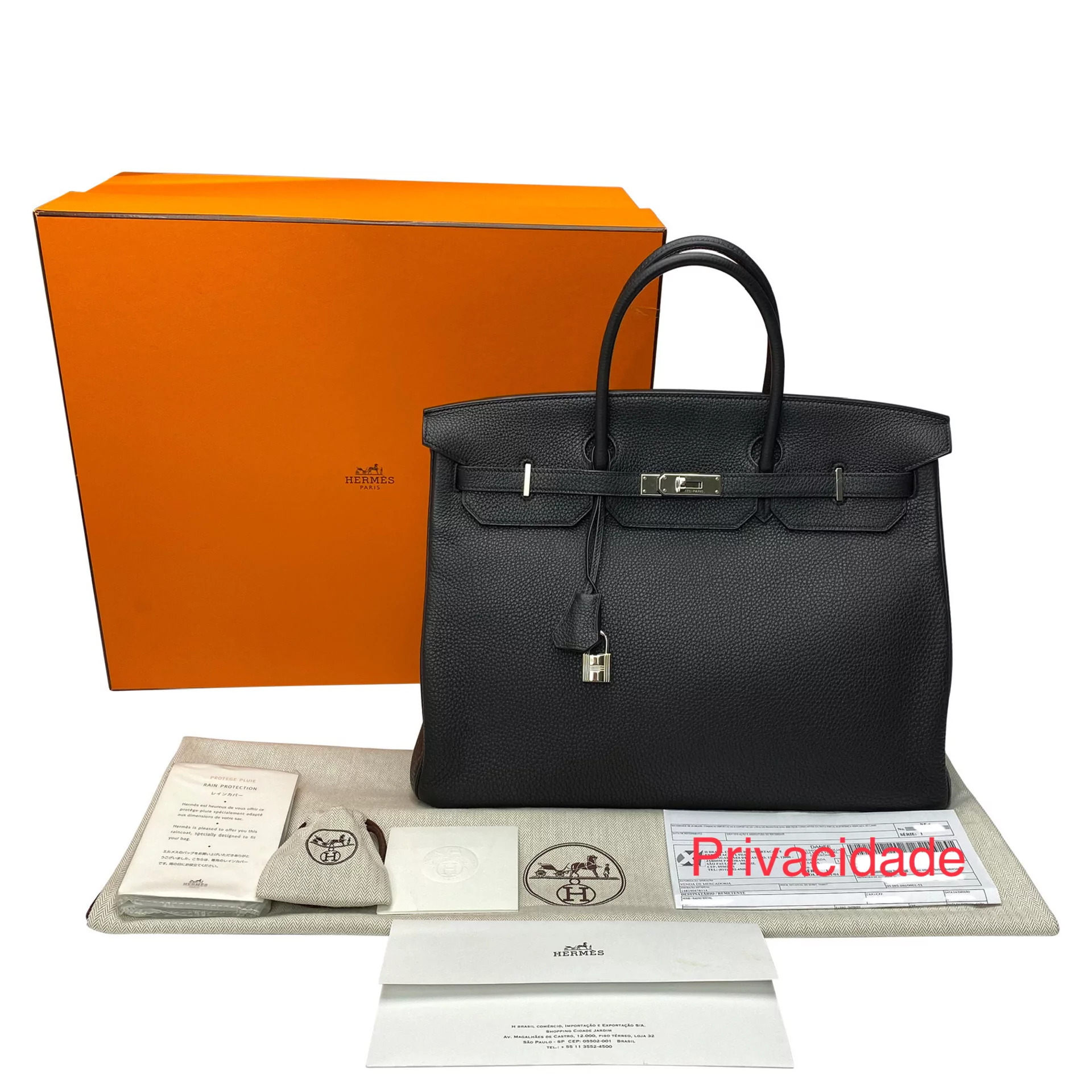 Bolsa Hermès Birkin 40 Togo Noir