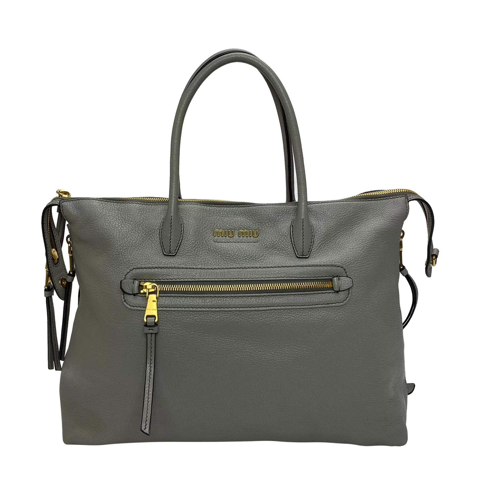 Bolsa Miu Miu Couro Cinza