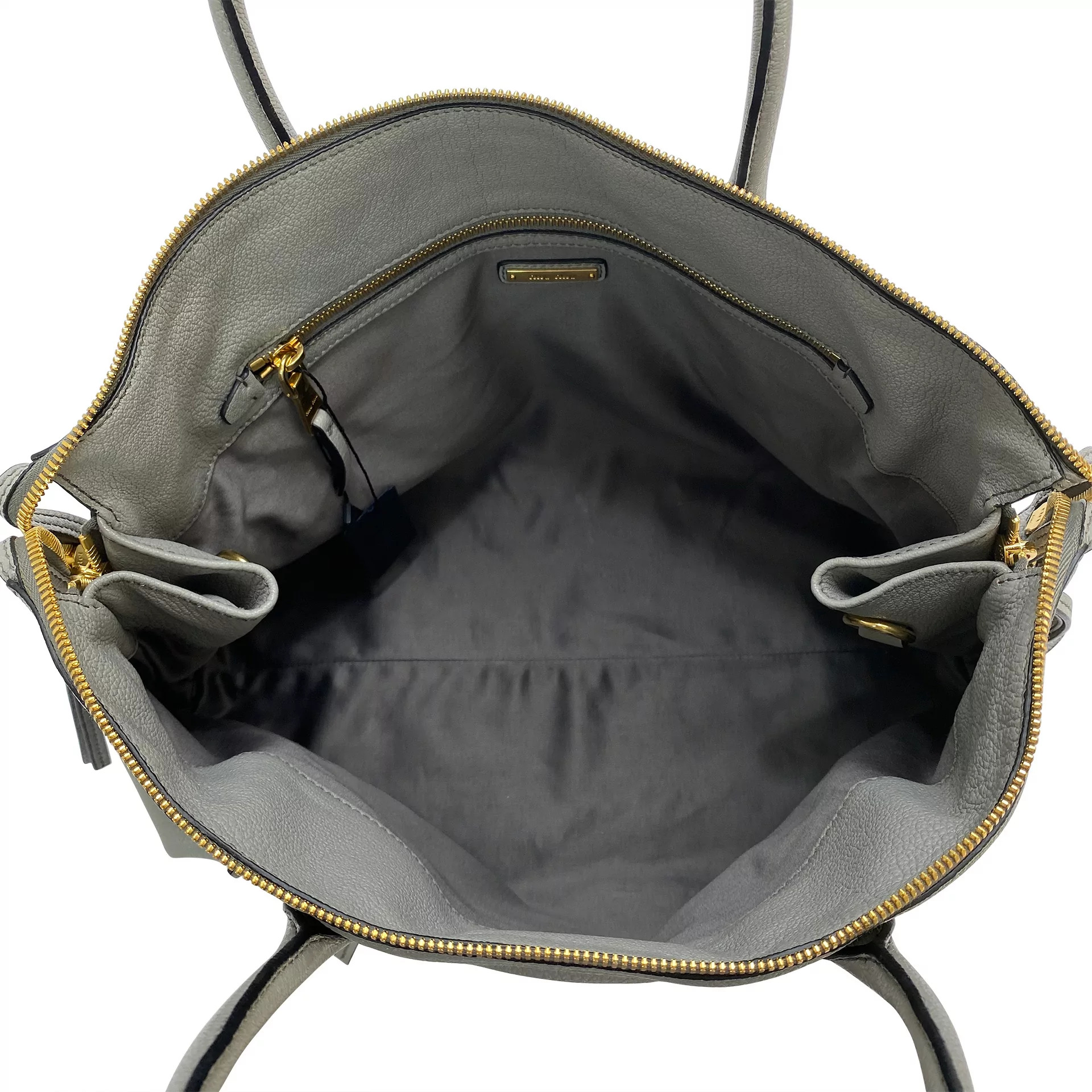 Bolsa Miu Miu Couro Cinza