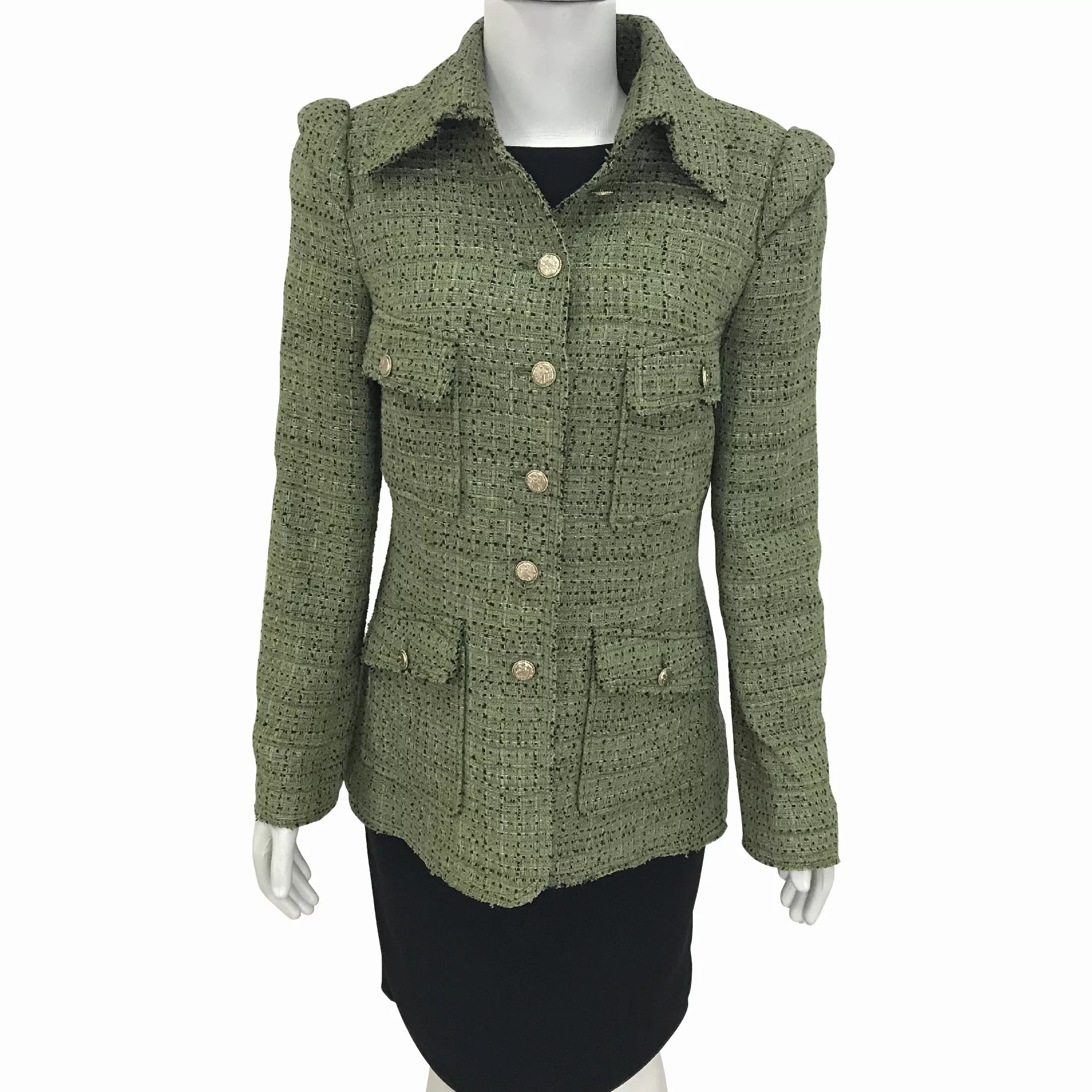 Casaco Chanel Tweed Verde