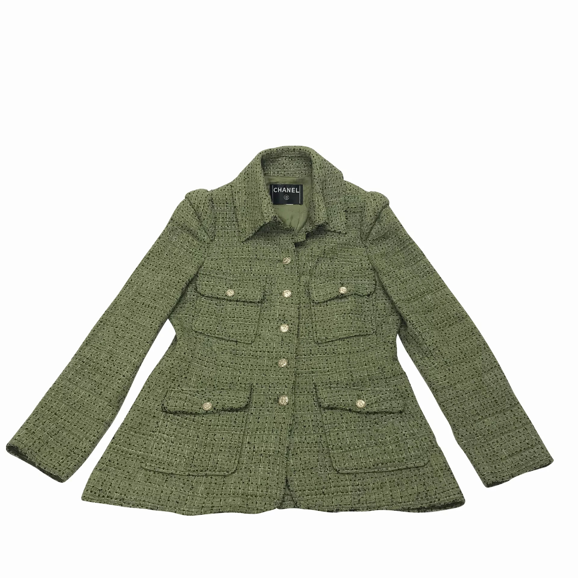 Casaco Chanel Tweed Verde