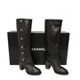 Bota Chanel Cano Longo Marrom