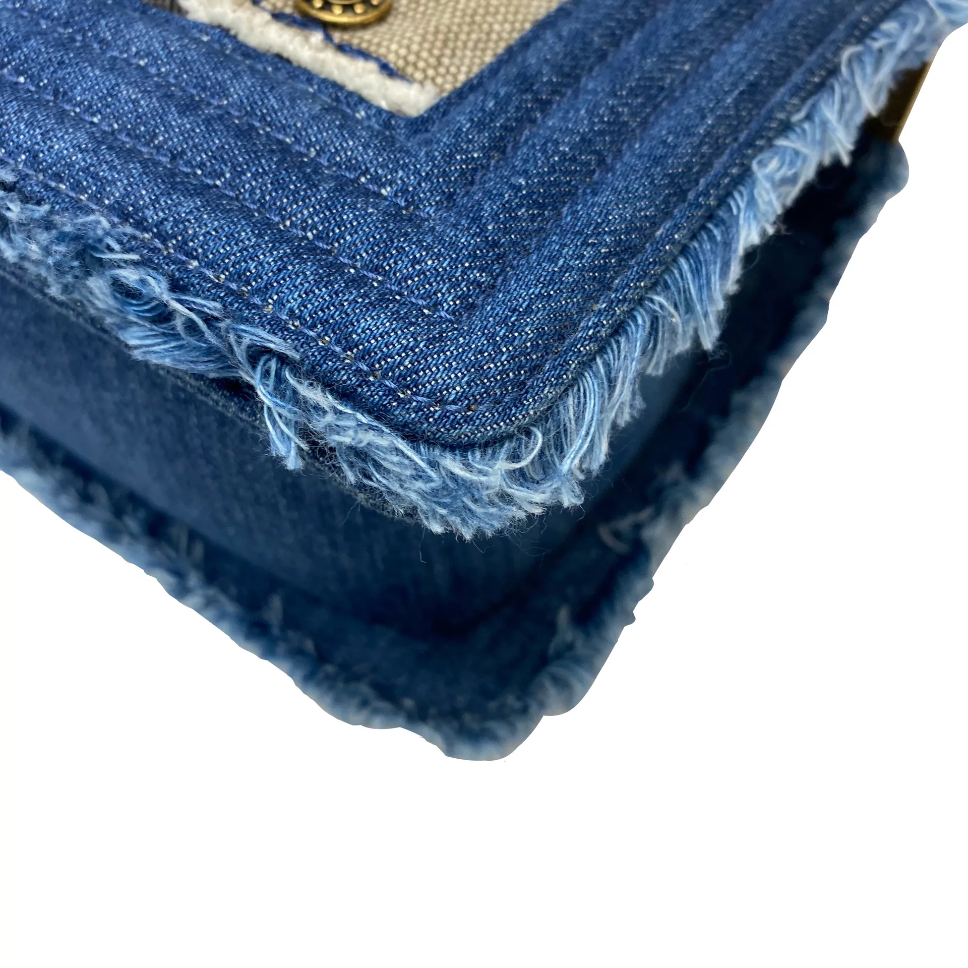 Bolsa Chanel Boy Denim Patchwork