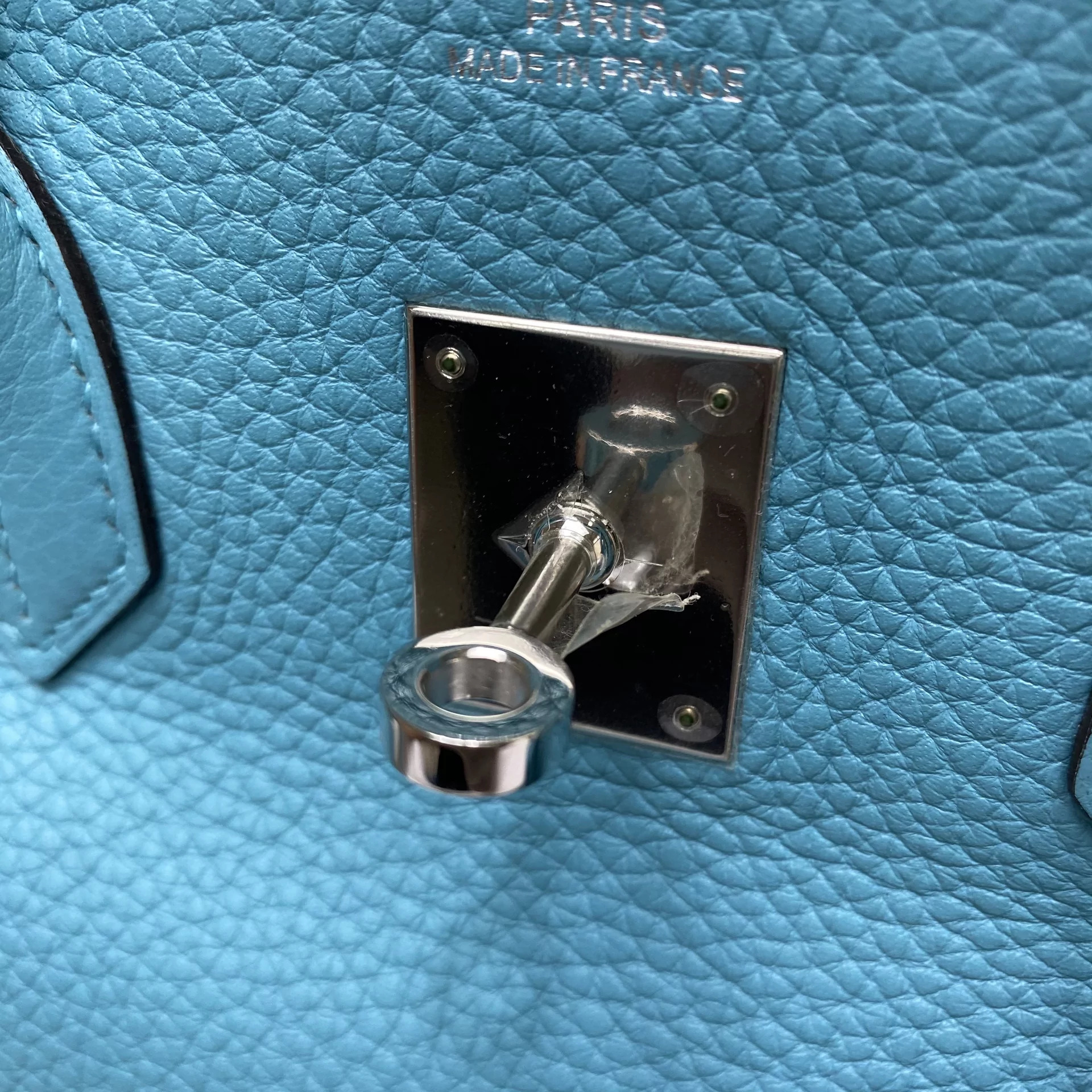 Bolsa Hermès Birkin 35 Togo Blue Atoll