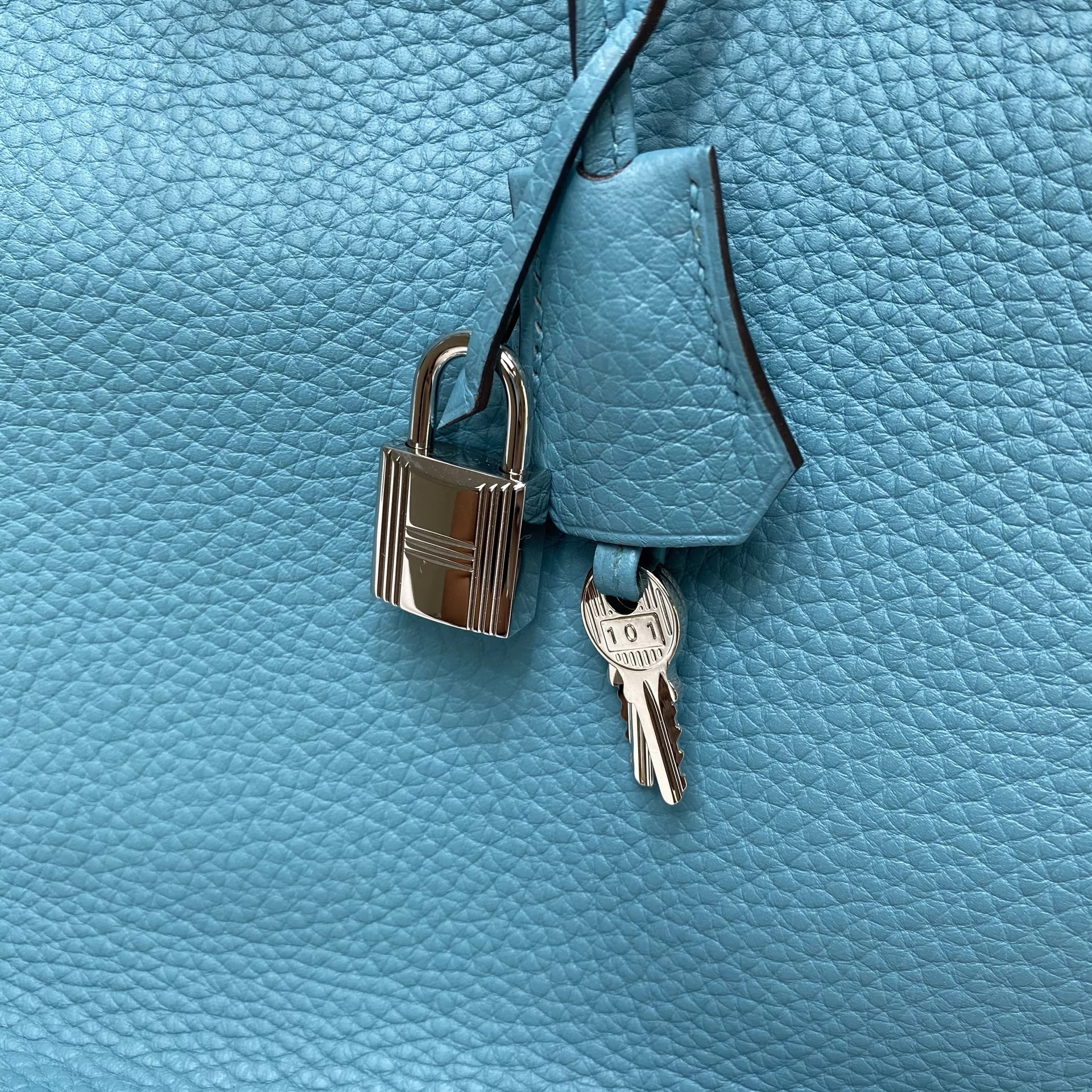 Bolsa Hermès Birkin 35 Togo Blue Atoll