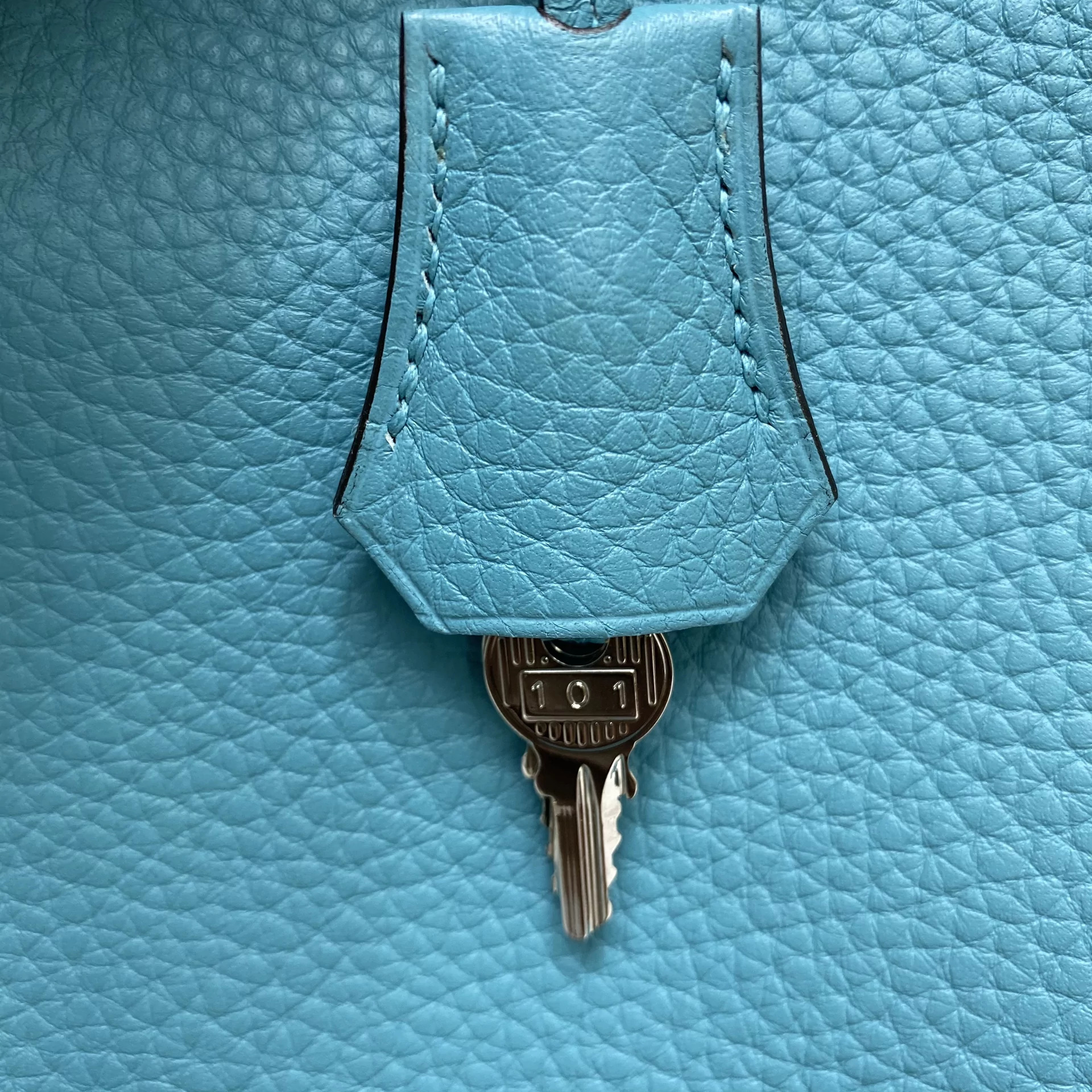 Bolsa Hermès Birkin 35 Togo Blue Atoll