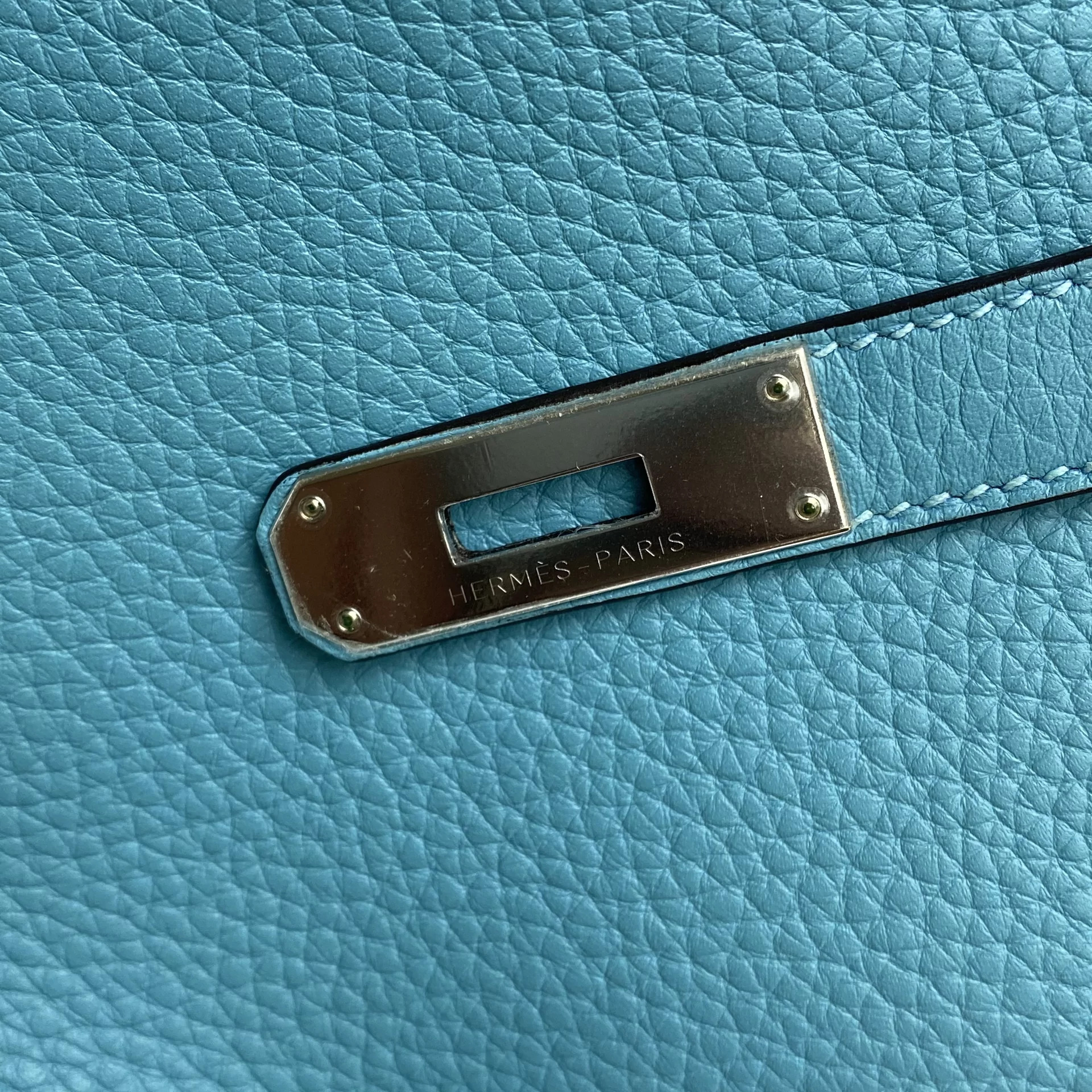 Bolsa Hermès Birkin 35 Togo Blue Atoll