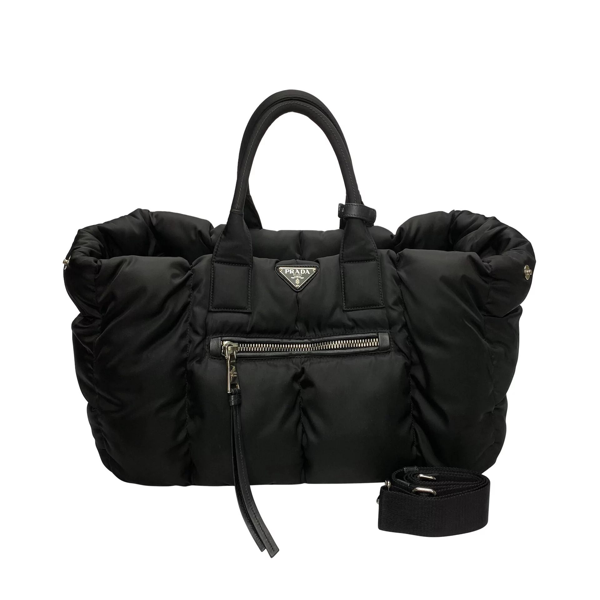 Bolsa Prada Tessuto Bomber Preta