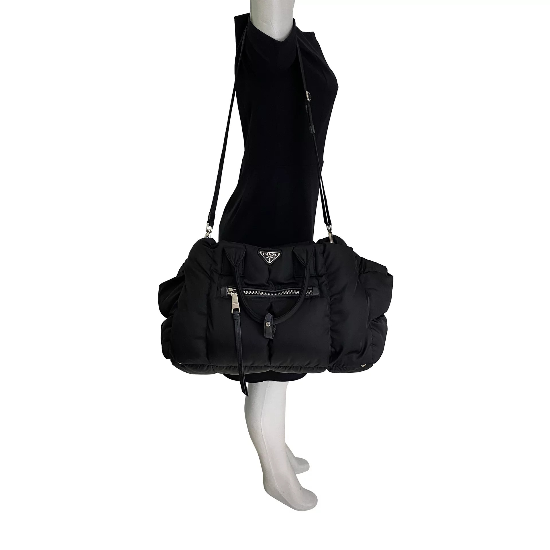 Bolsa Prada Tessuto Bomber Preta