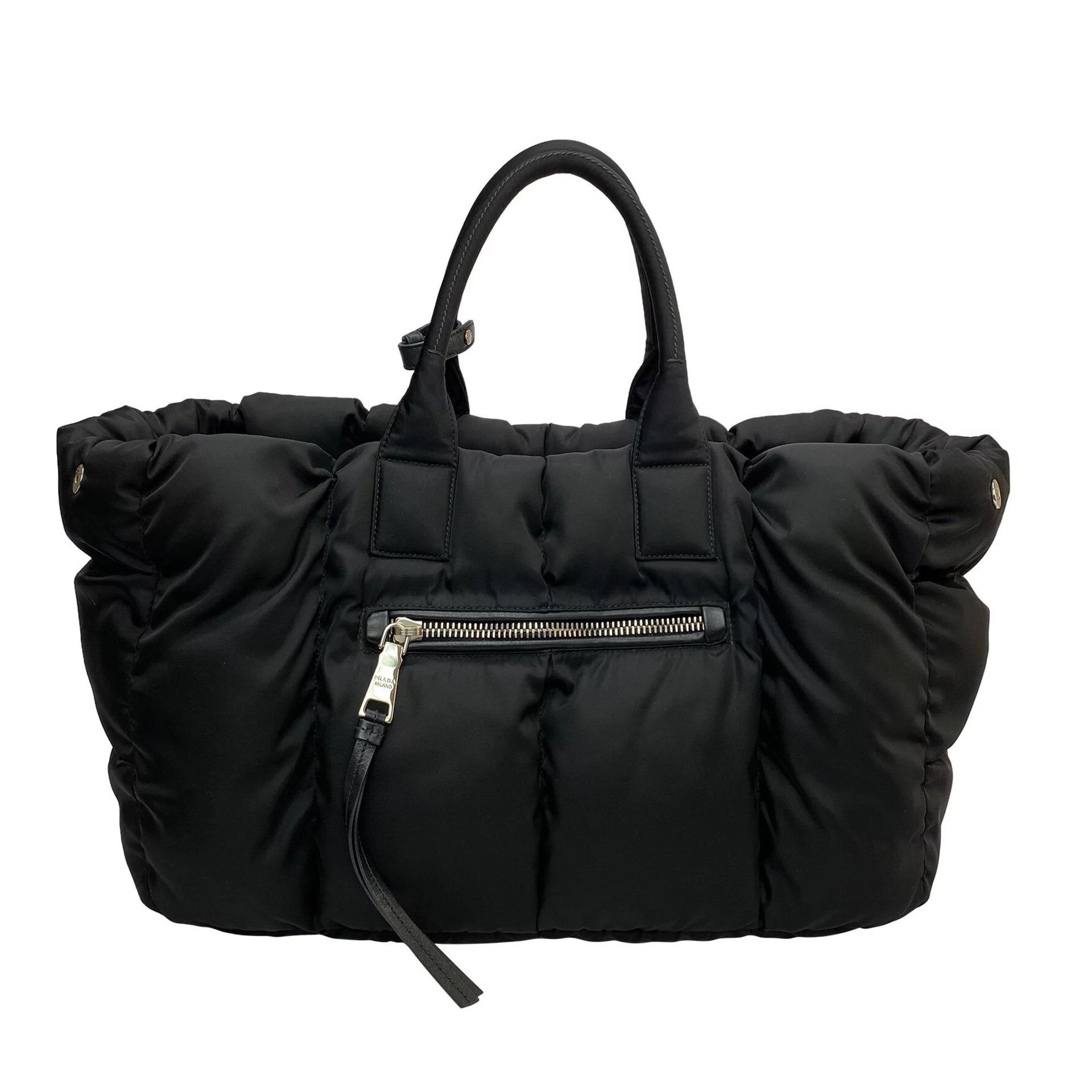 Bolsa Prada Tessuto Bomber Preta
