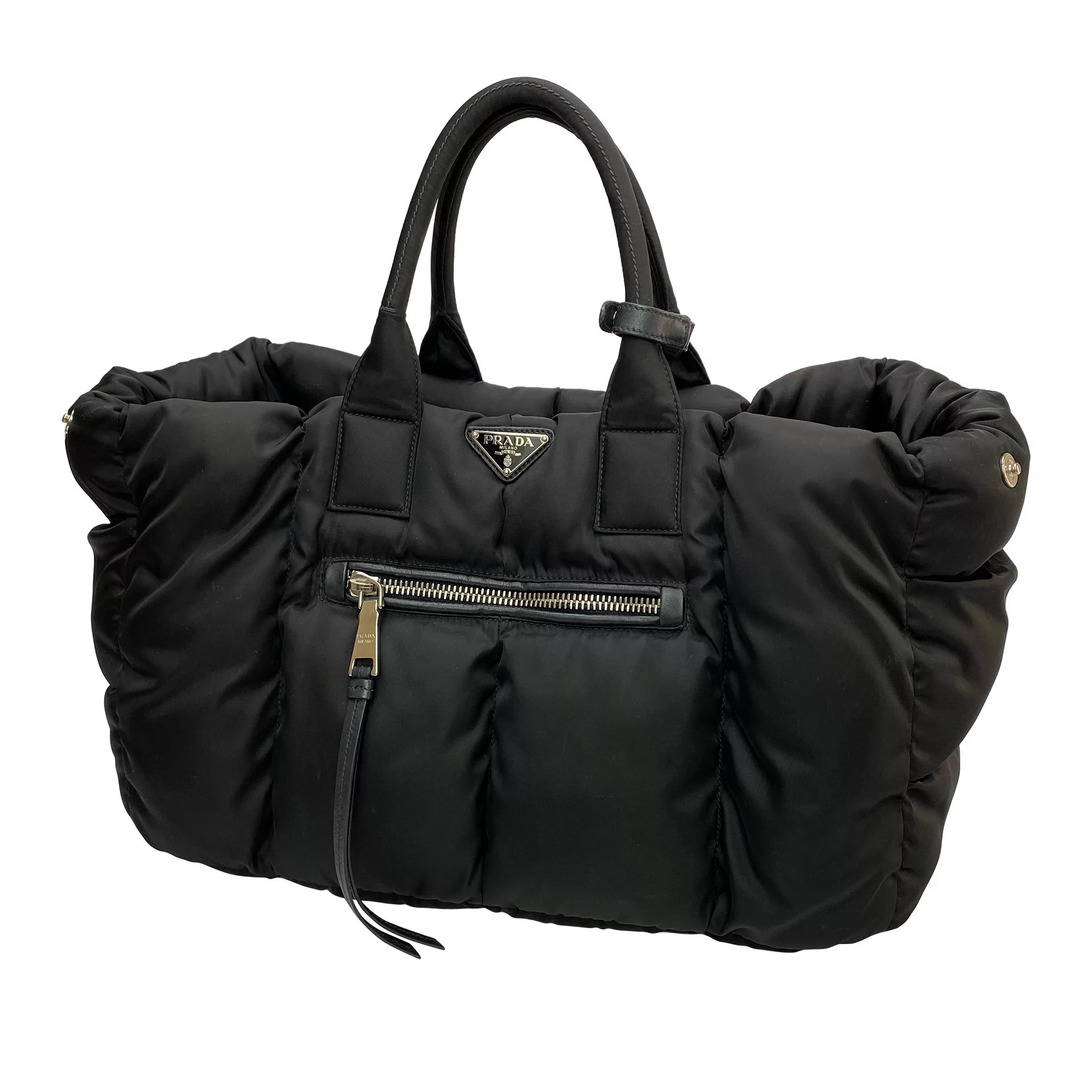 Bolsa Prada Tessuto Bomber Preta