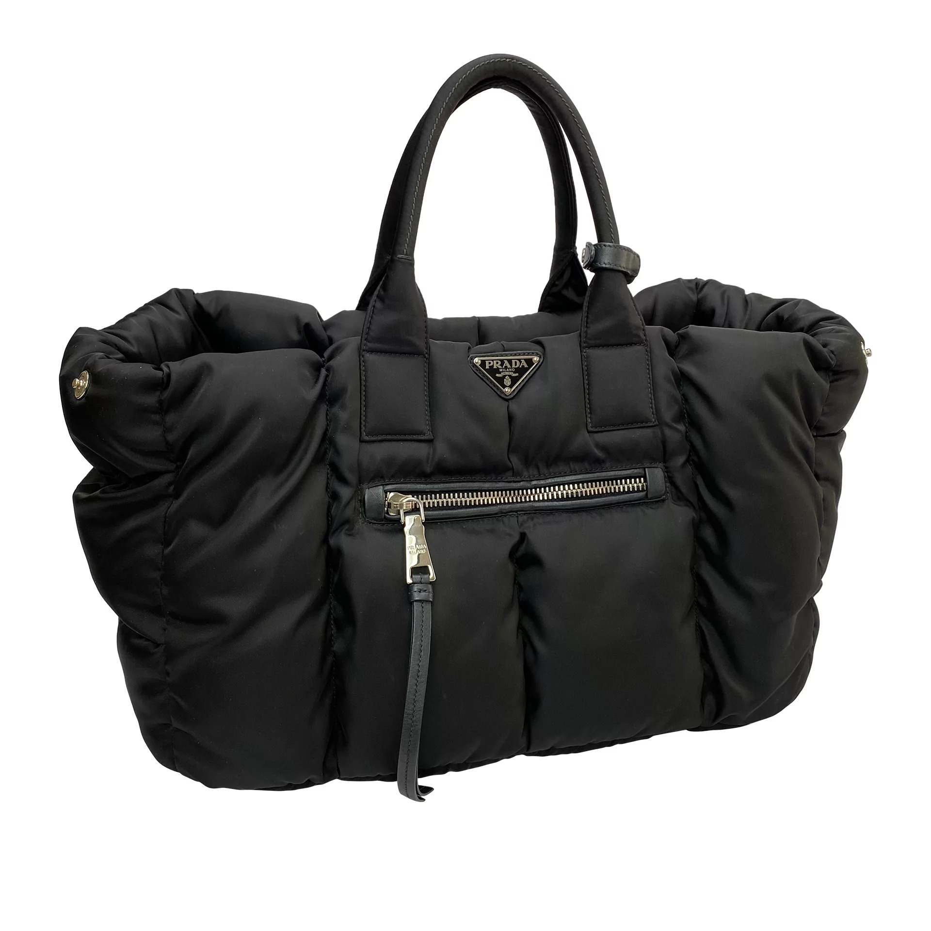 Bolsa Prada Tessuto Bomber Preta