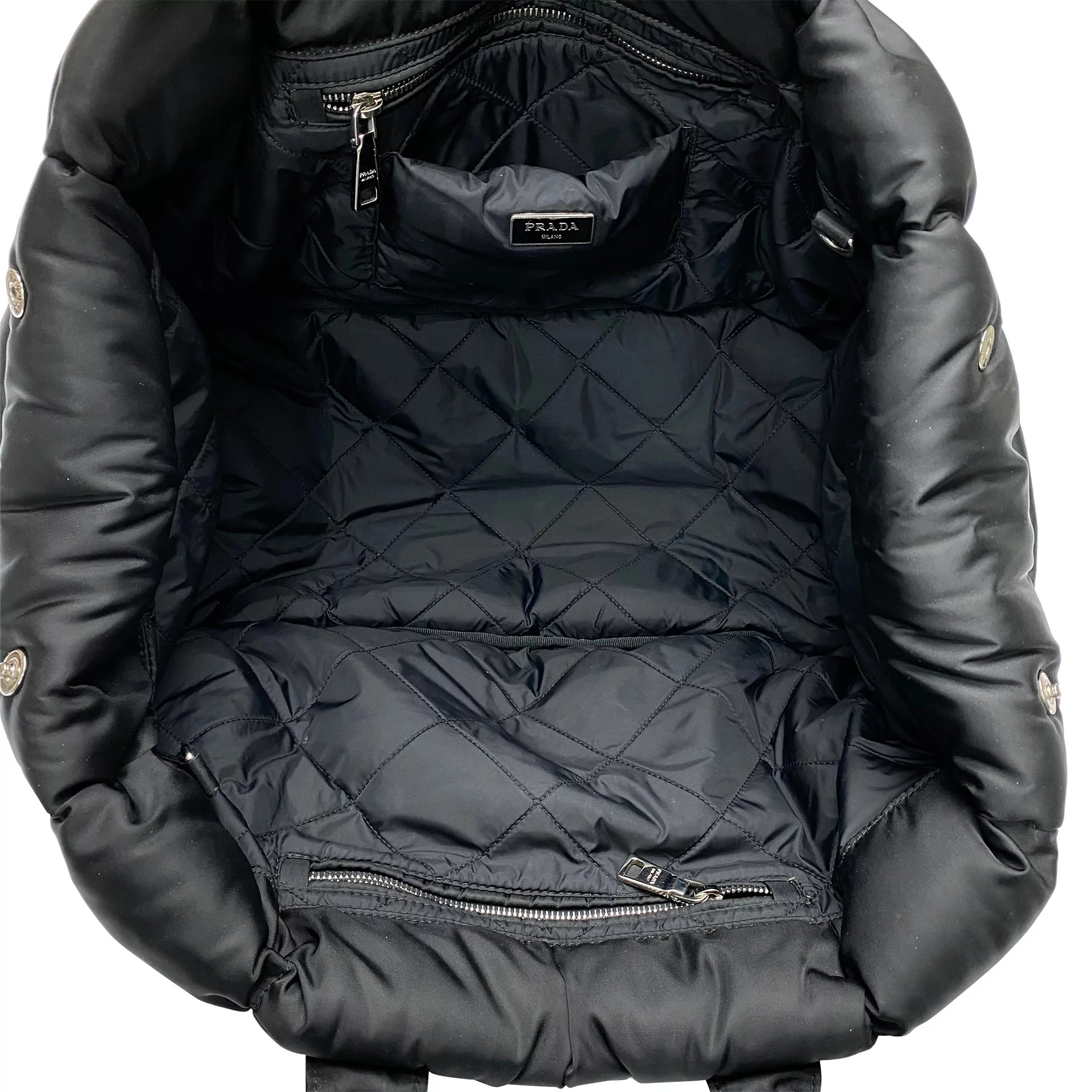 Bolsa Prada Tessuto Bomber Preta