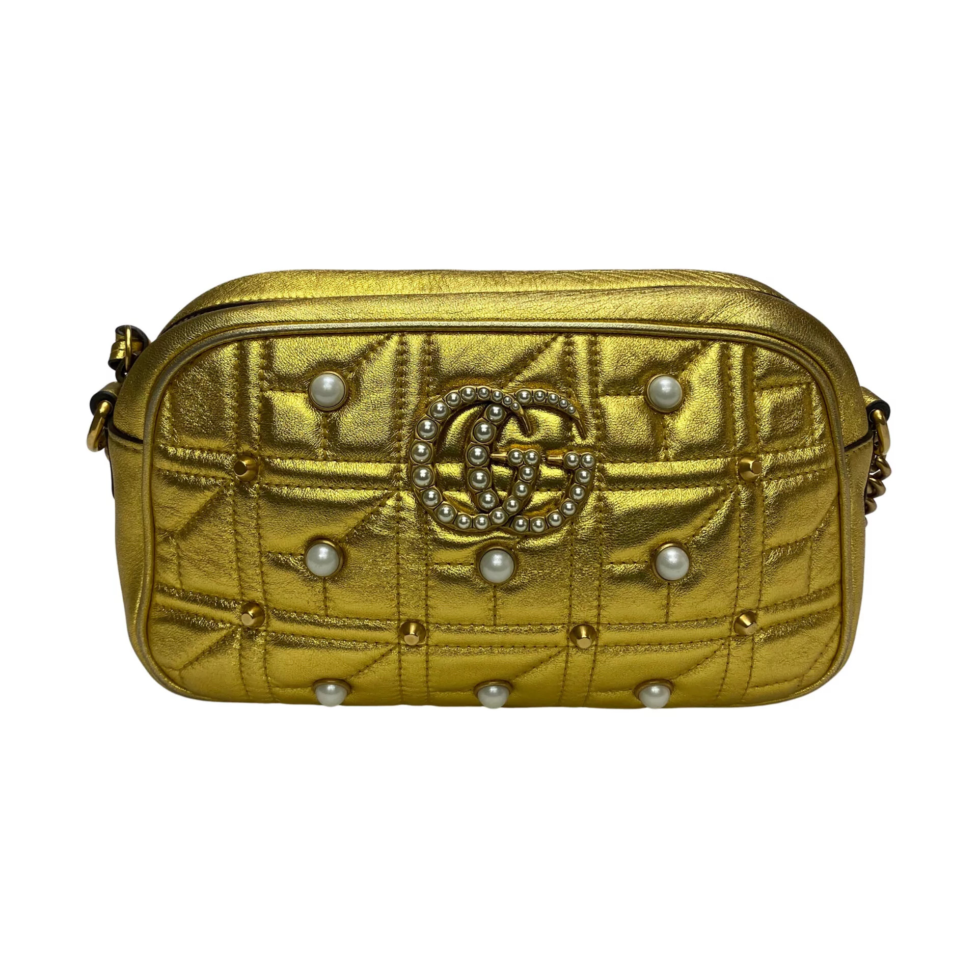 Bolsa Gucci GG Marmont Dourada