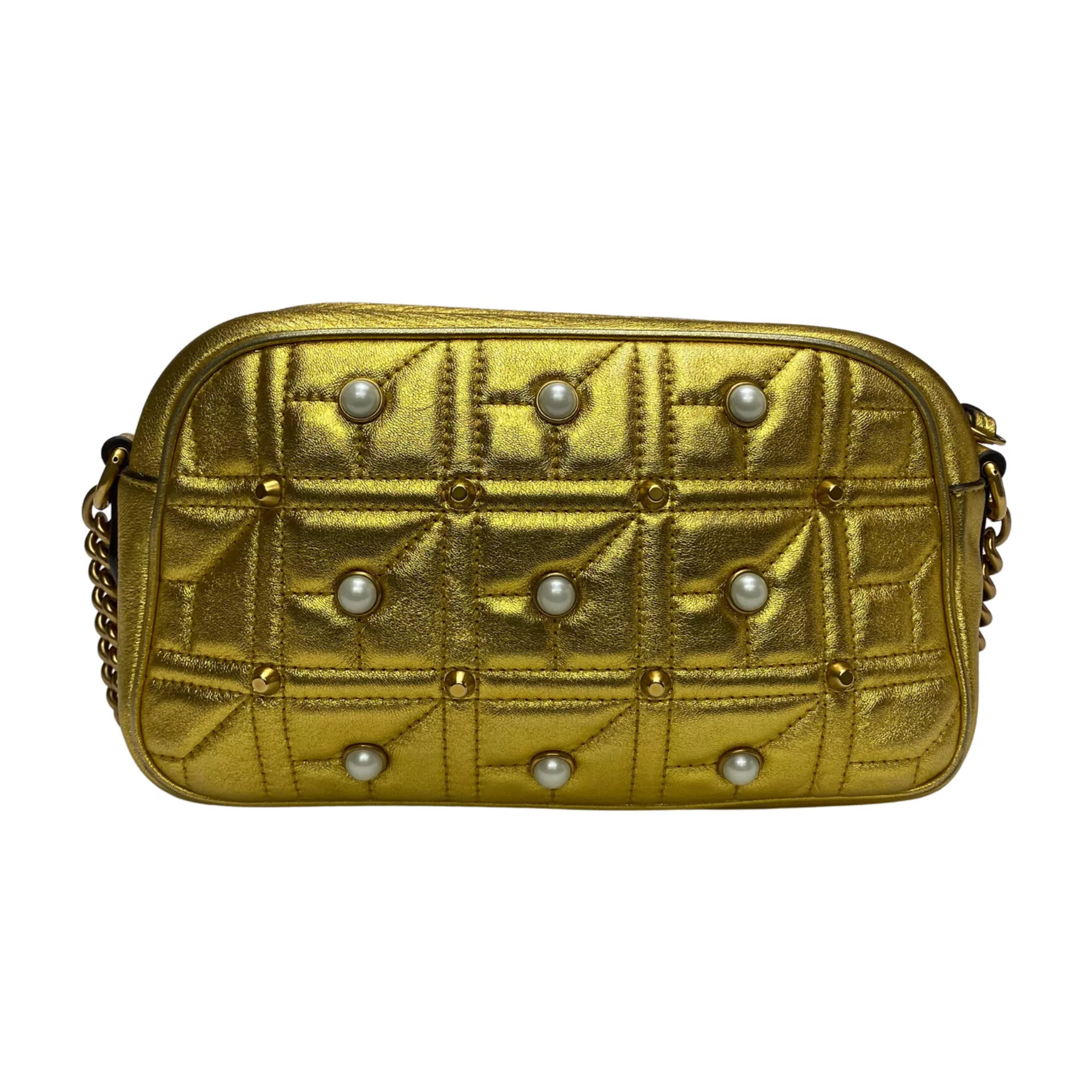 Bolsa Gucci GG Marmont Dourada