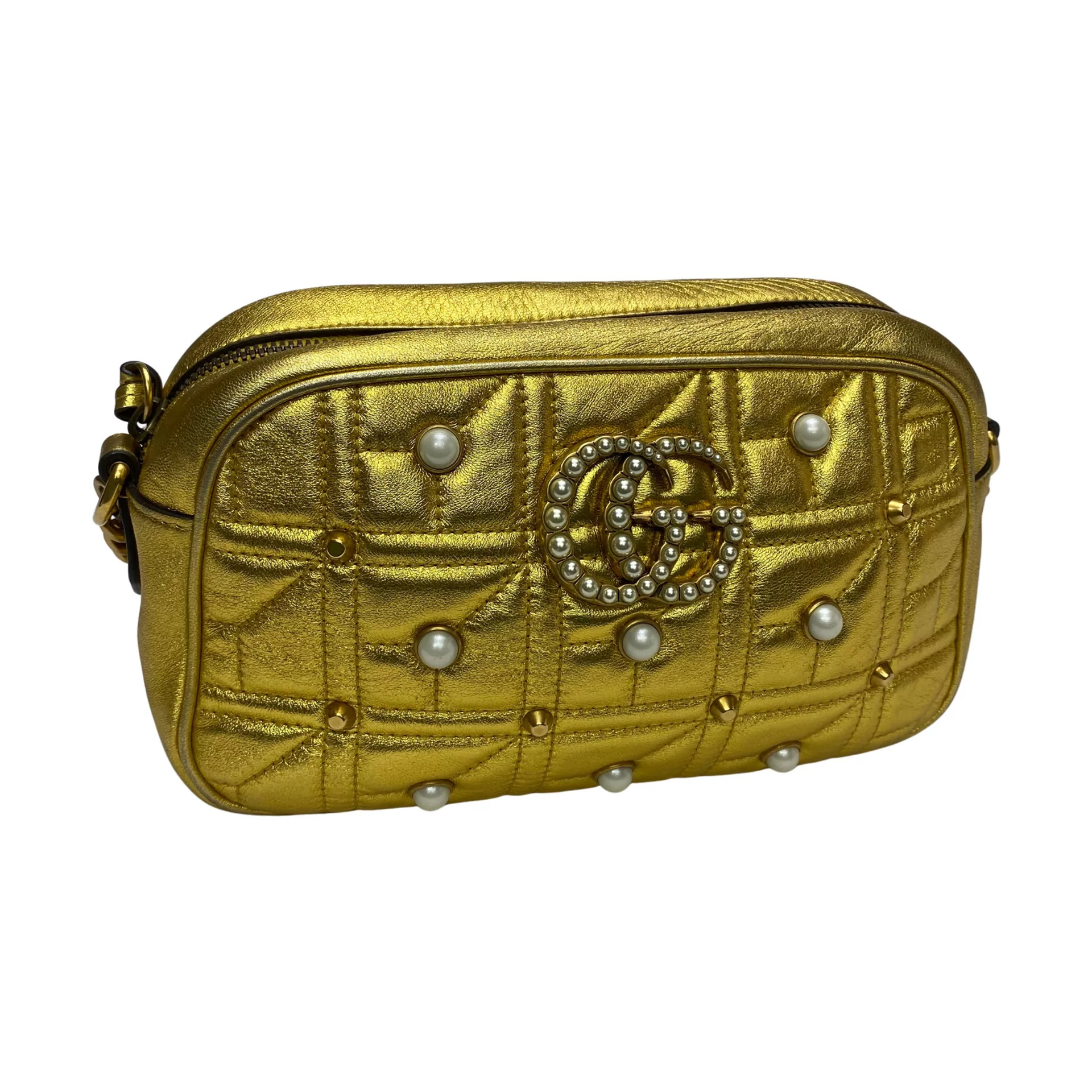 Bolsa Gucci GG Marmont Dourada