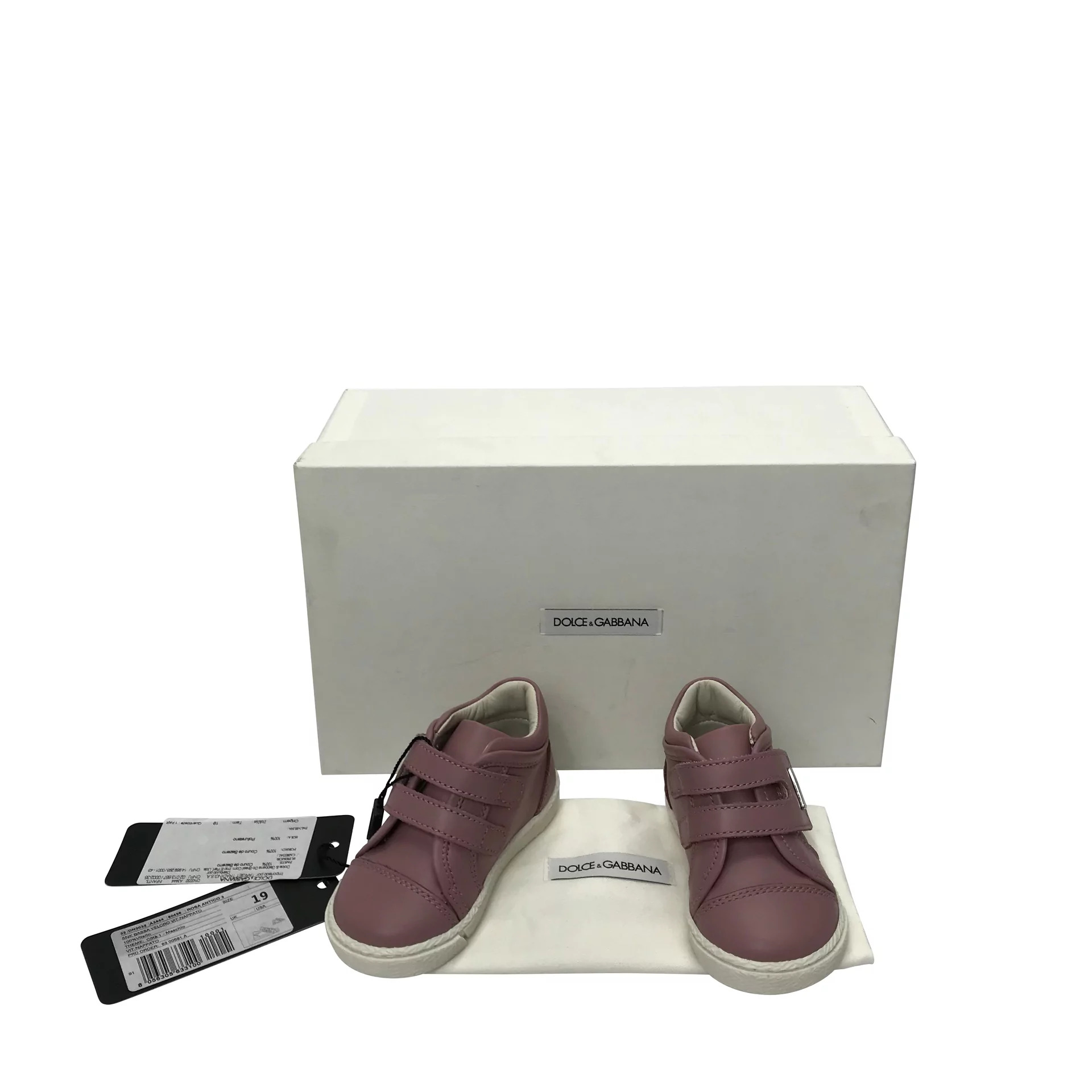 Tênis Infantil Dolce & Gabbana Couro Rosa
