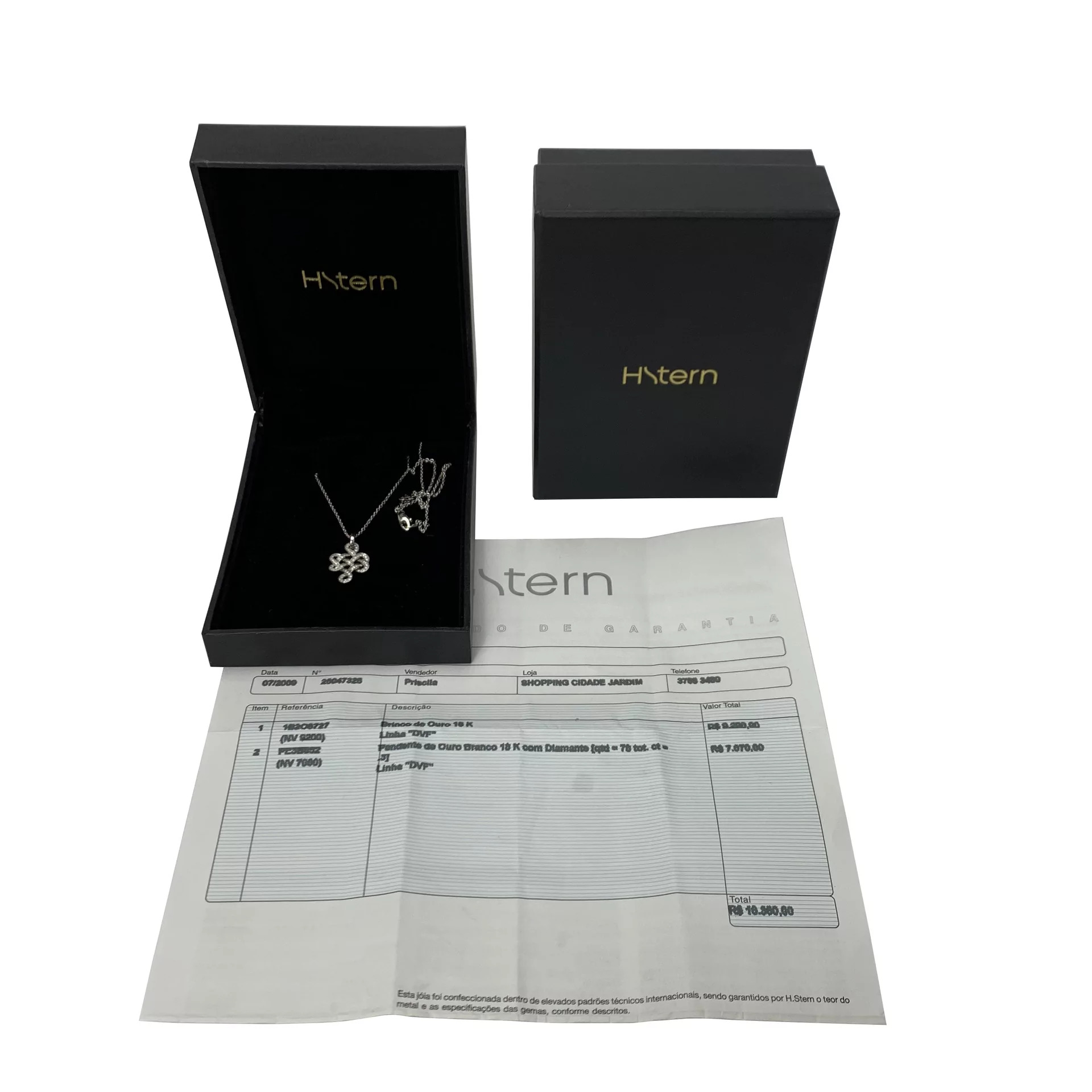 Colar H.Stern Ouro Branco com Diamantes - DVF