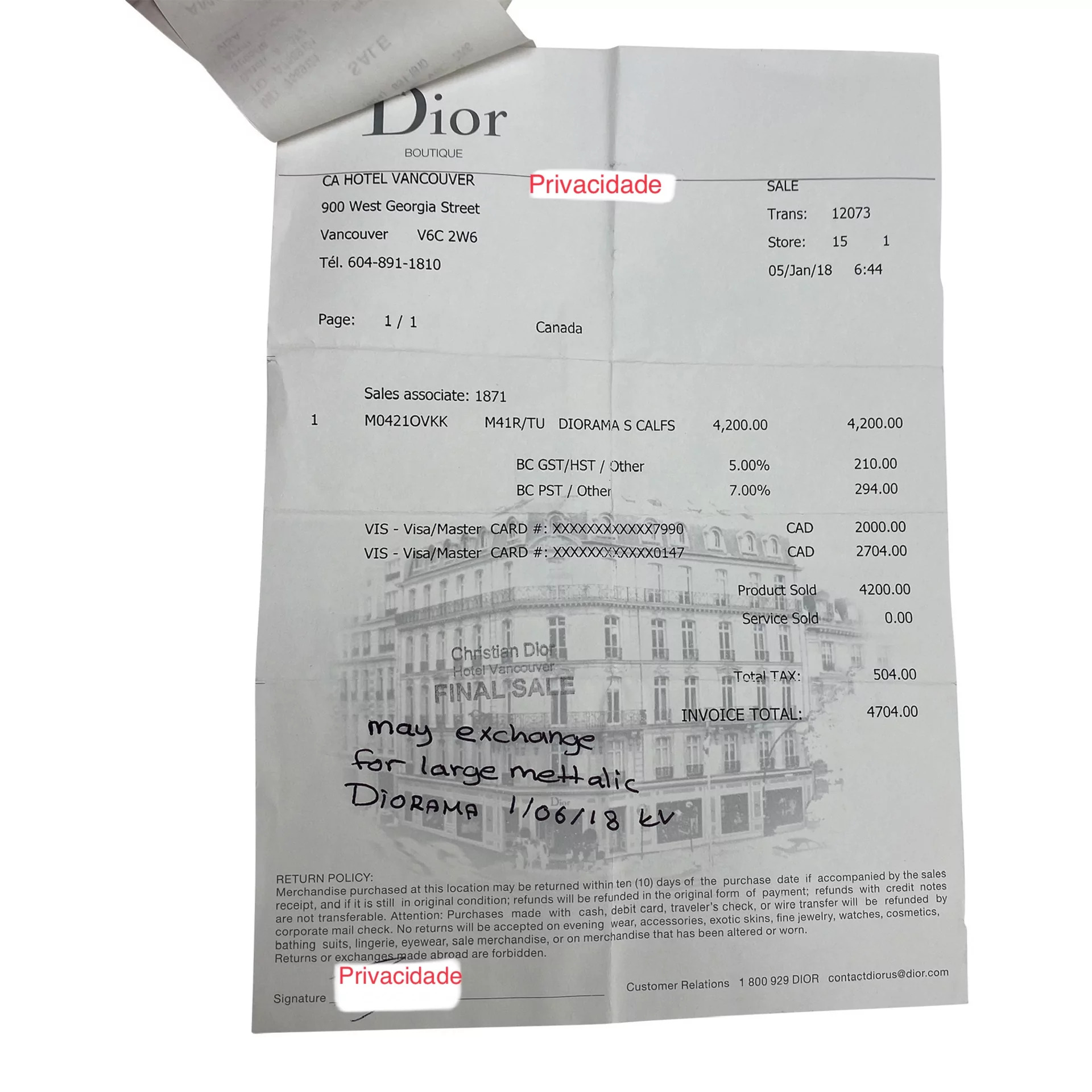 Bolsa Christian Dior Diorama Cereja